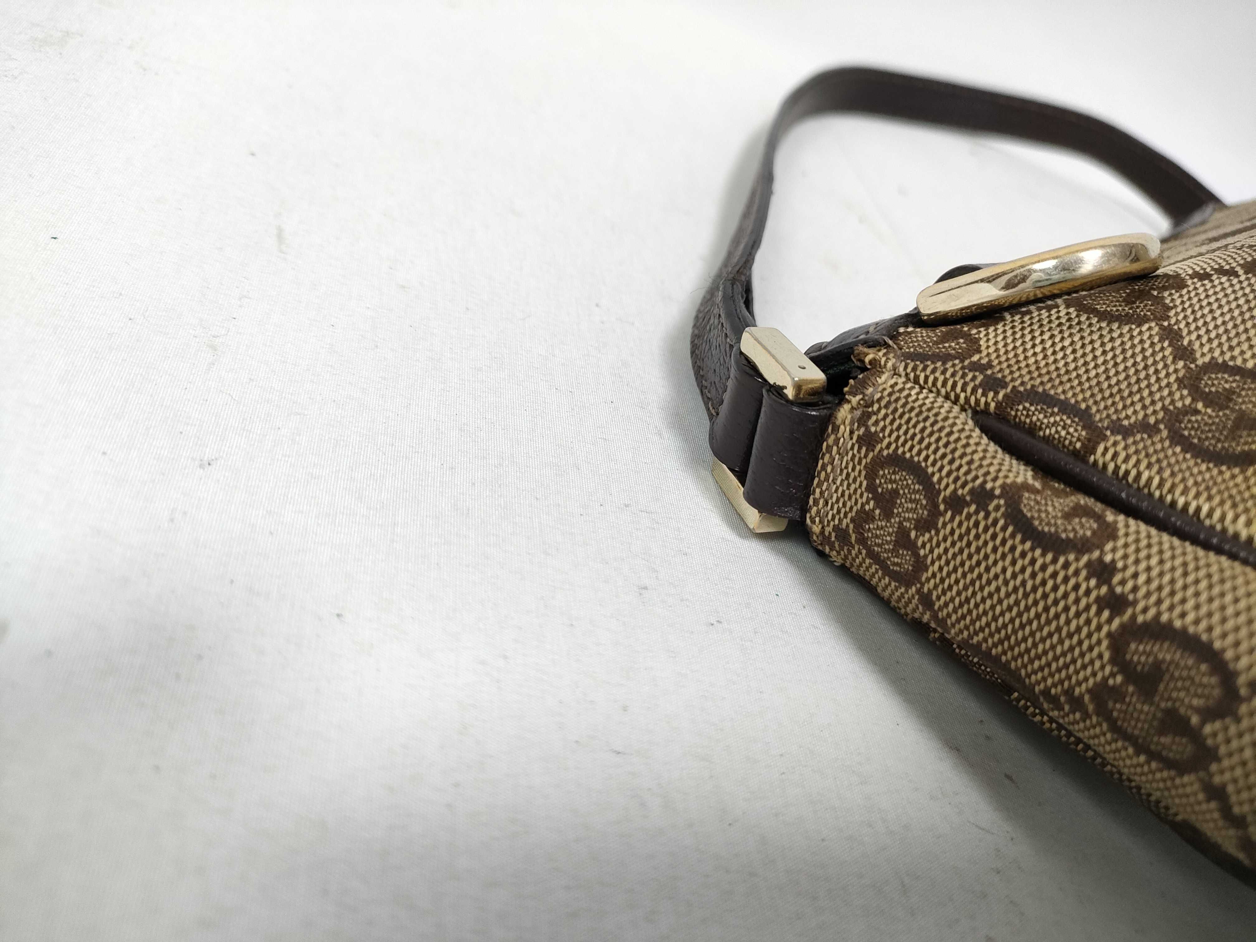 Brown GG Canvas Vintage Mahjong Wrist Bag Handbag — view 7