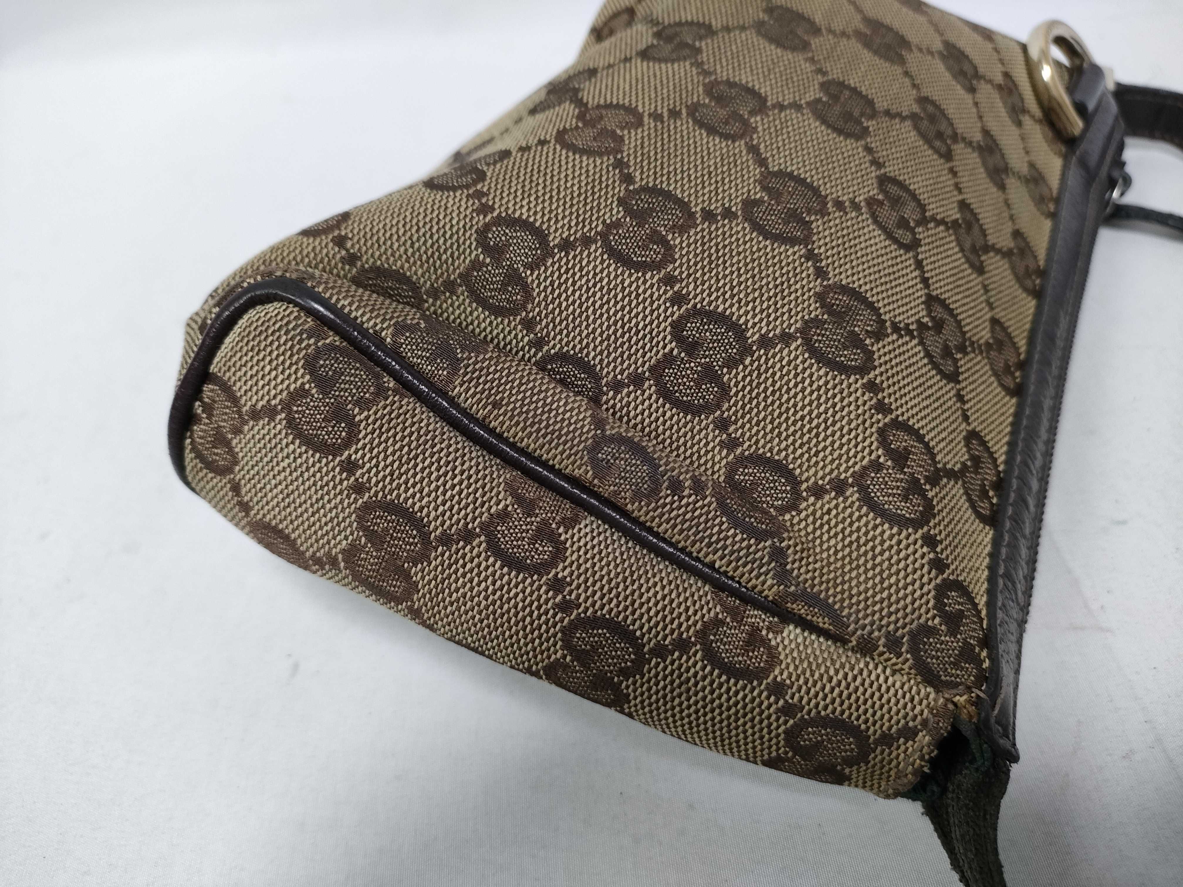 Brown GG Canvas Vintage Mahjong Wrist Bag Handbag — view 9