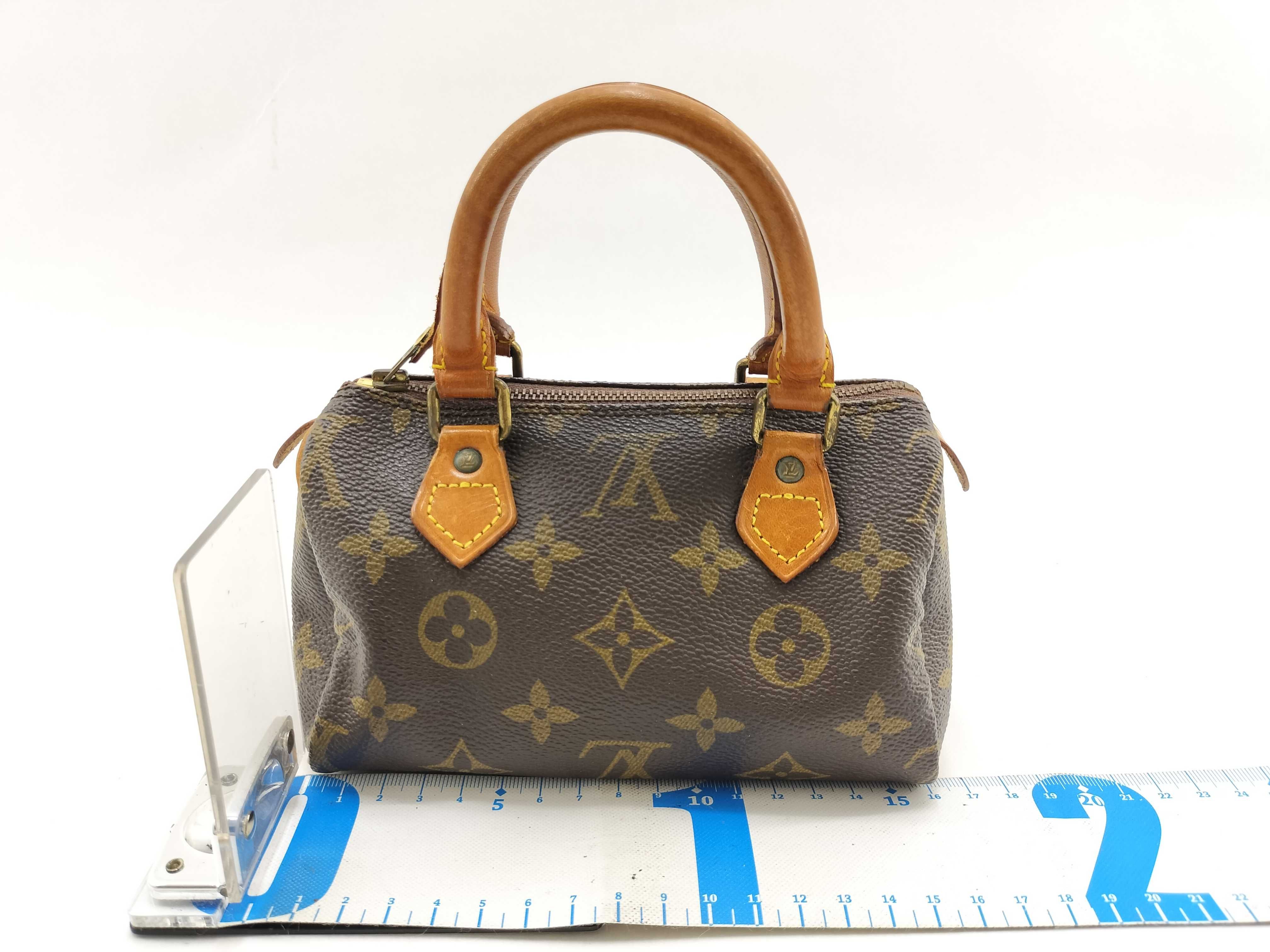 Monogram LV Monogram Mini Speedy Handbag with pull tab, no tears. — view 2