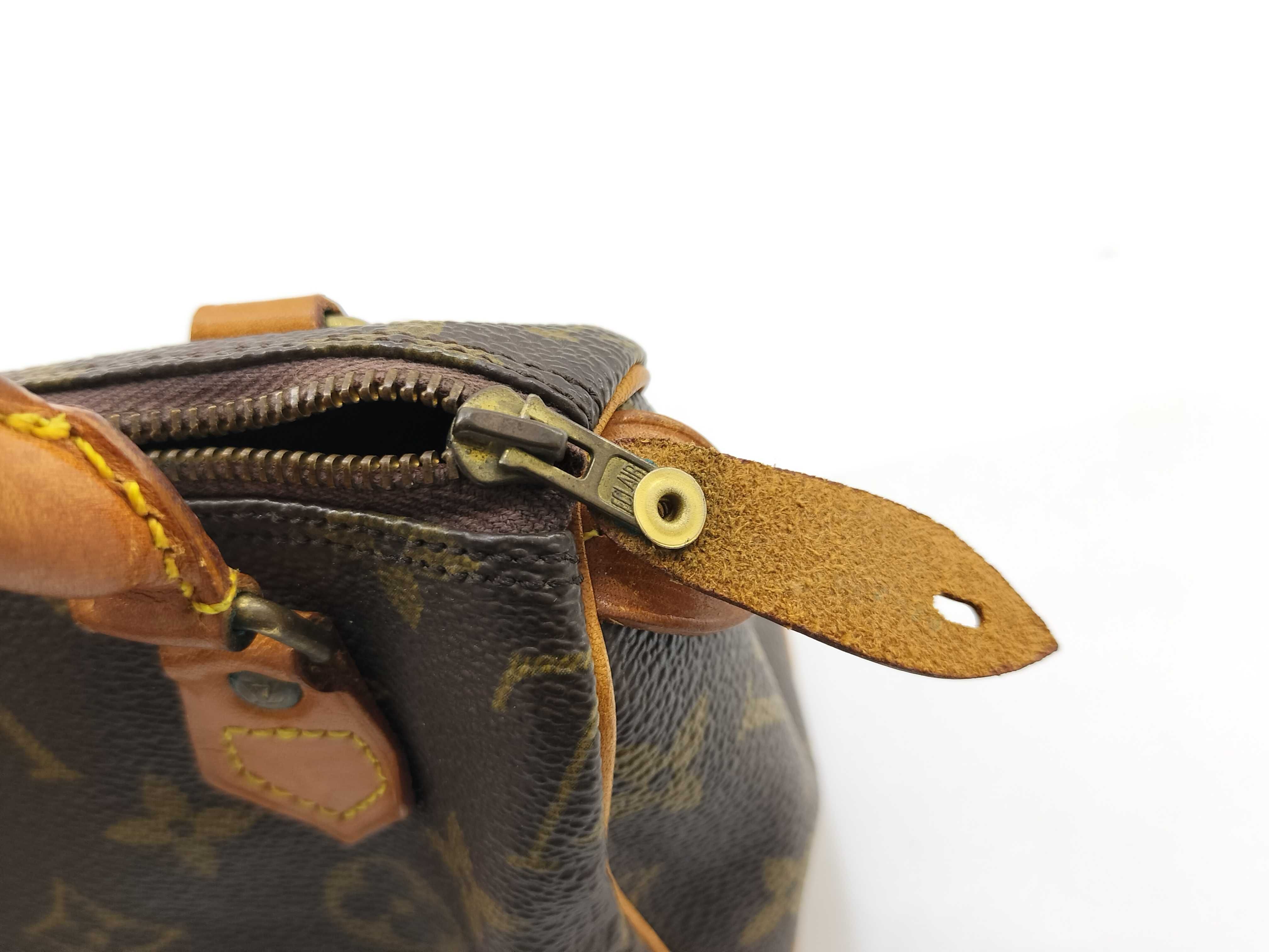 Monogram LV Monogram Mini Speedy Handbag with pull tab, no tears. — view 14