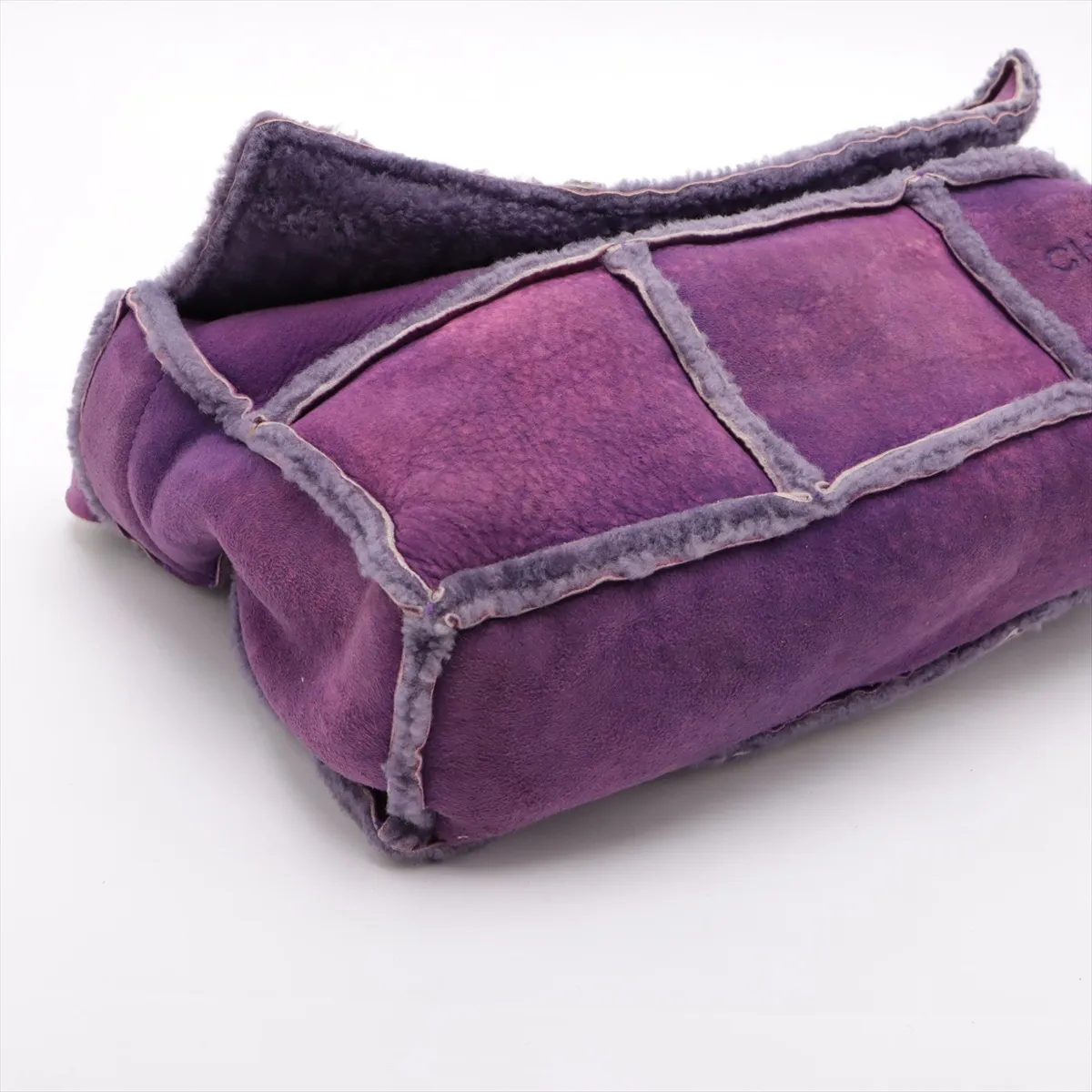 2.55 Mouton Shoulder Bag Chocolate Bar Purple Silver Hardware 6202392 No. 6 — view 4