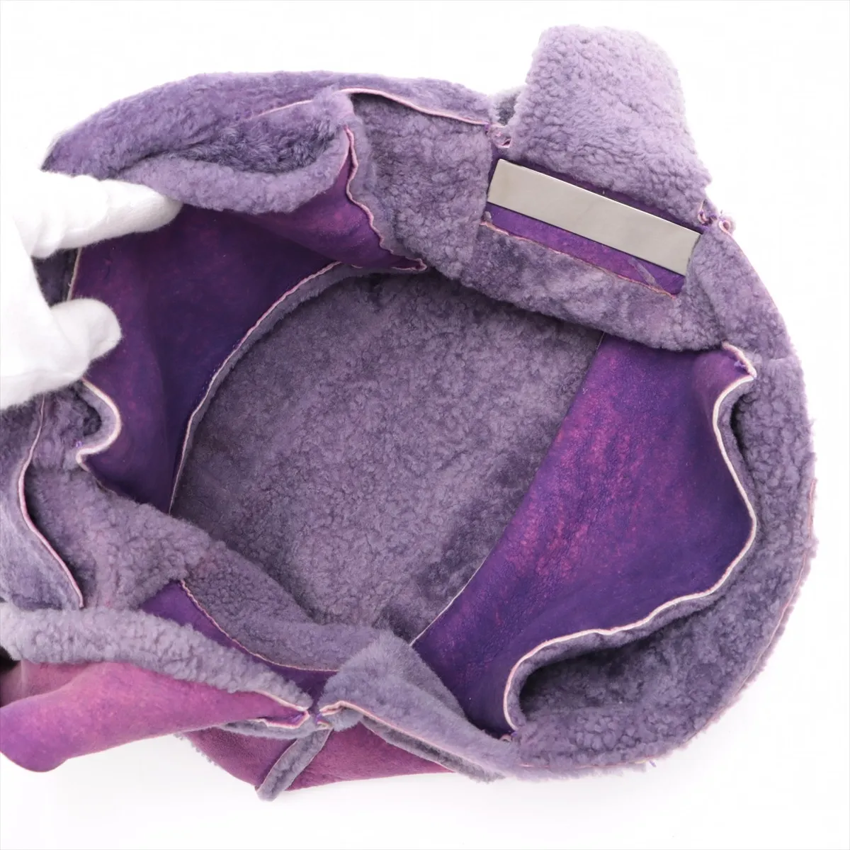 2.55 Mouton Shoulder Bag Chocolate Bar Purple Silver Hardware 6202392 No. 6 — view 6