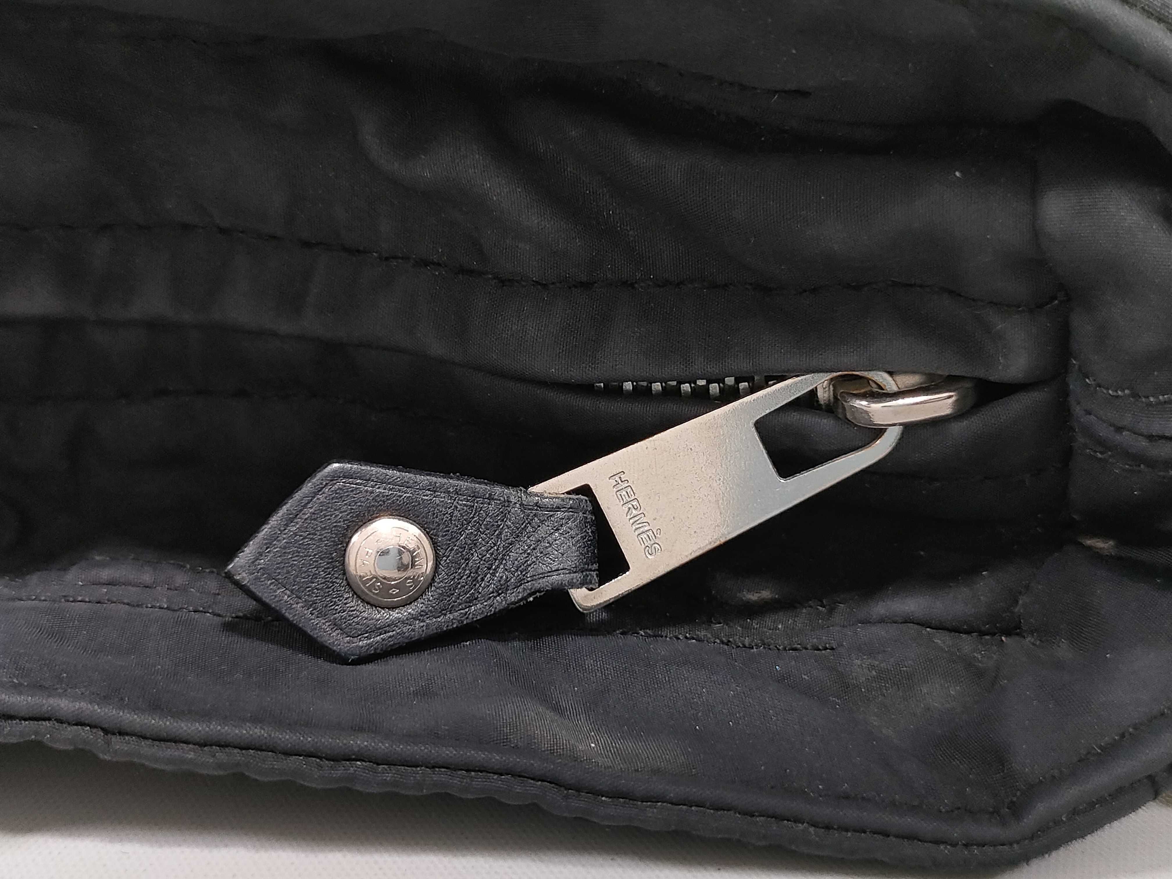 Pochette Bandoulière MM Toile Chevron x Leather Black Shoulder Bag — view 12