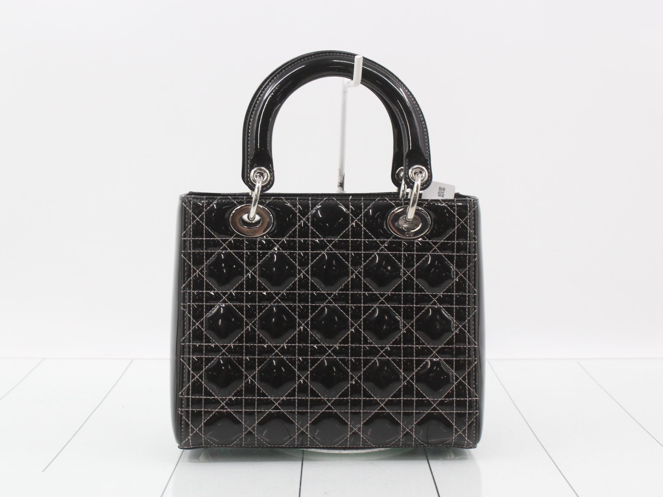 Lady Dior Cannage 2-Way Black Shoulder/Handbag — view 2