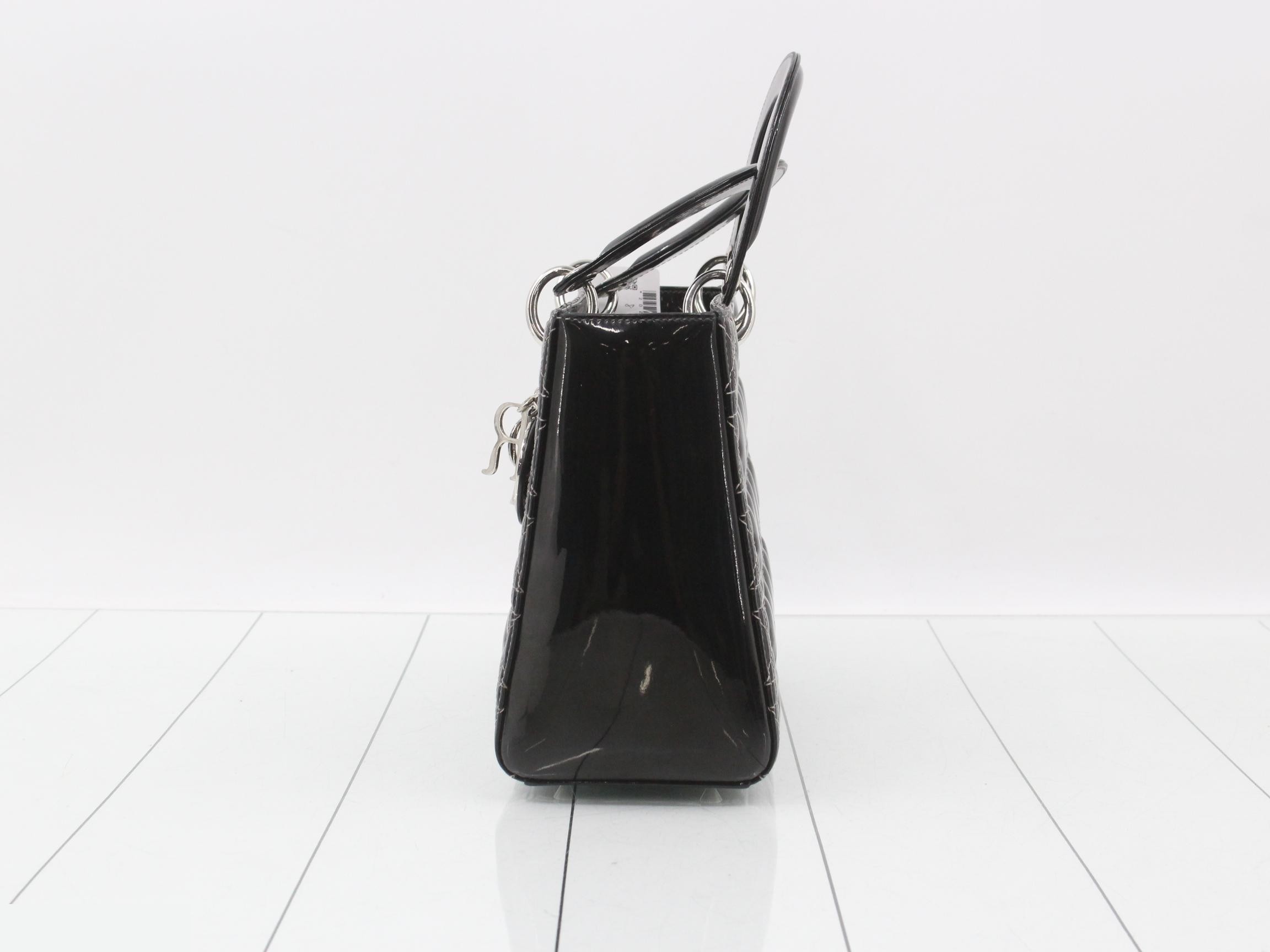 Lady Dior Cannage 2-Way Black Shoulder/Handbag — view 3