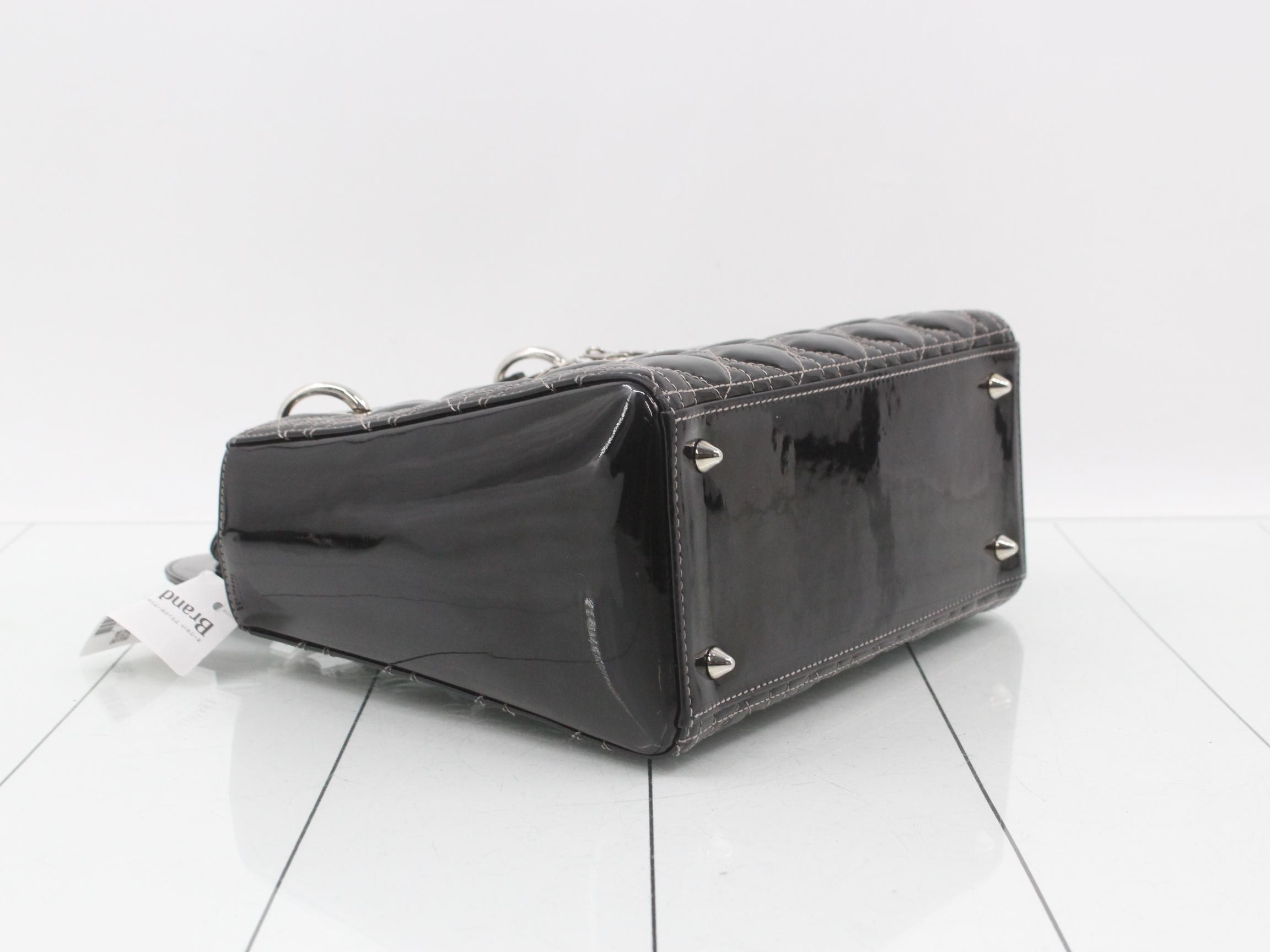 Lady Dior Cannage 2-Way Black Shoulder/Handbag — view 5