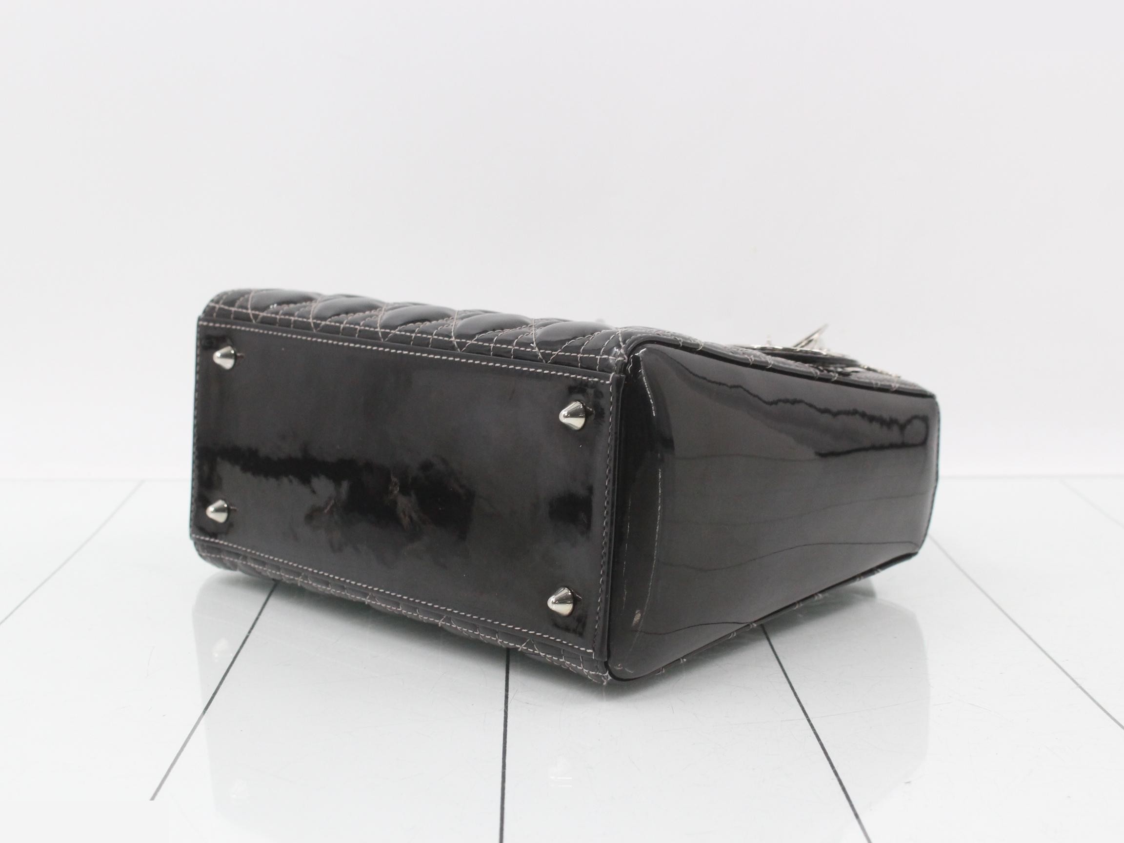 Lady Dior Cannage 2-Way Black Shoulder/Handbag — view 6