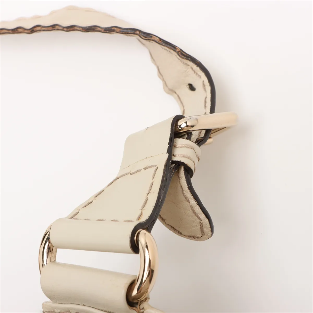 GG Canvas x Leather Handbag Beige 203504 — view 14