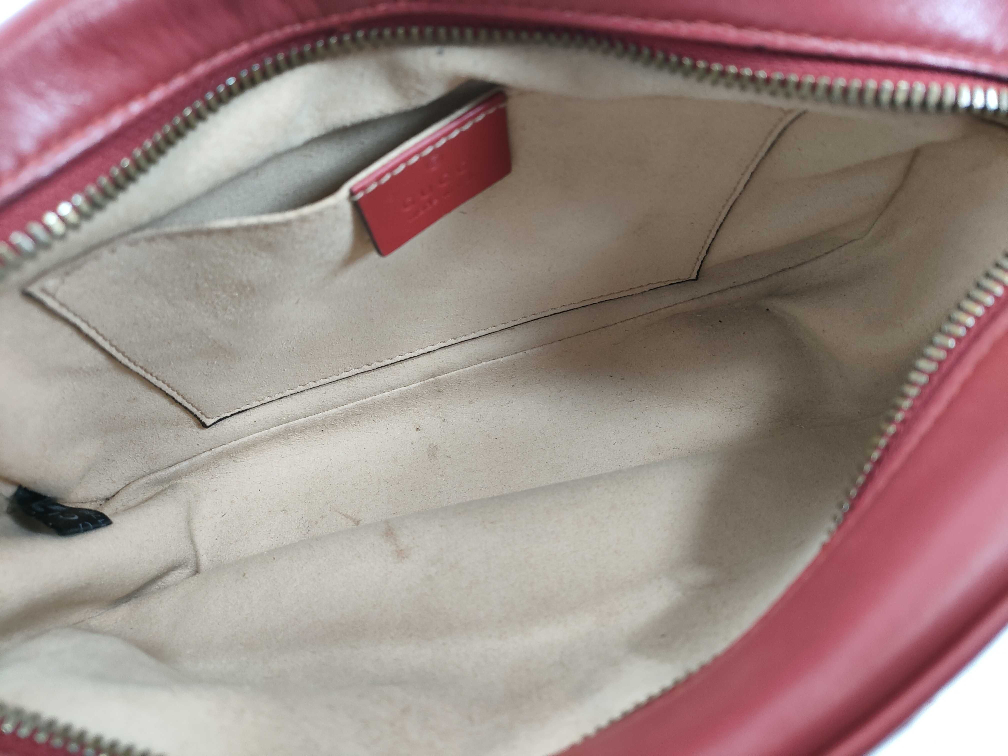GG Marmont Leather Red Shoulder Bag 447632 — view 10