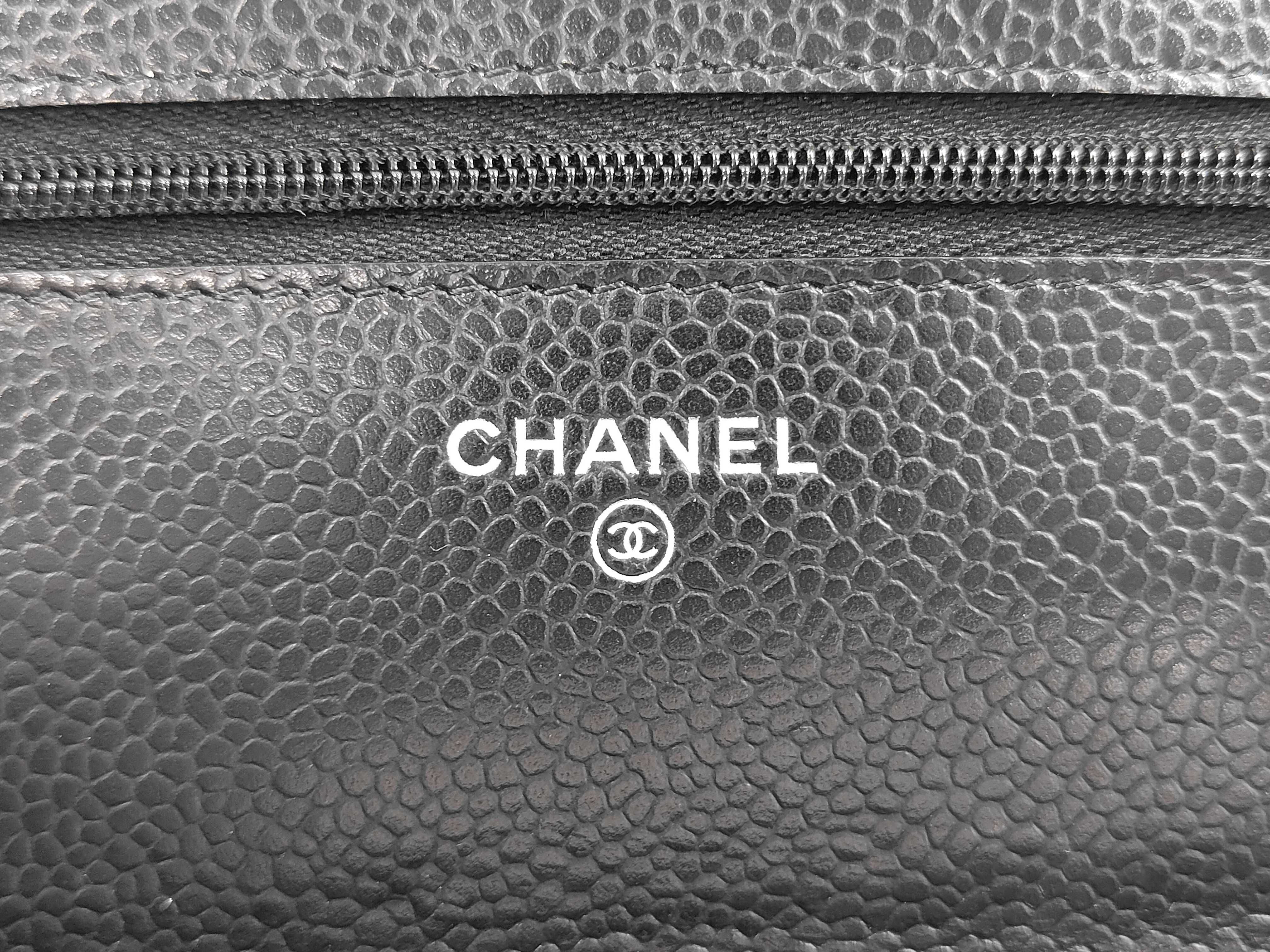 Caviar Skin Chain Wallet Shoulder Bag — view 8
