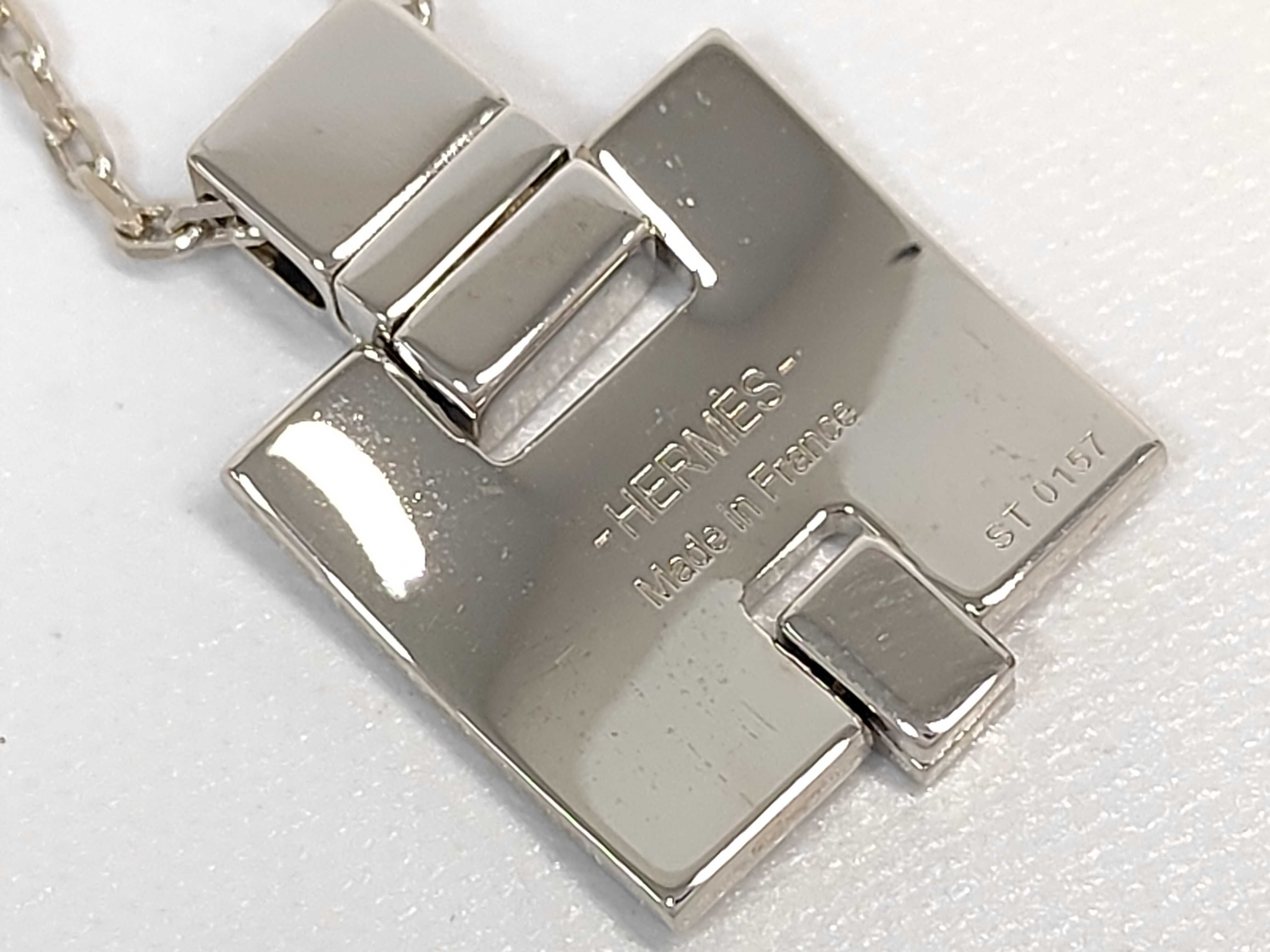 Eileen Necklace, Blue Paradise x Silver Hardware, Hermes Necklace — view 6