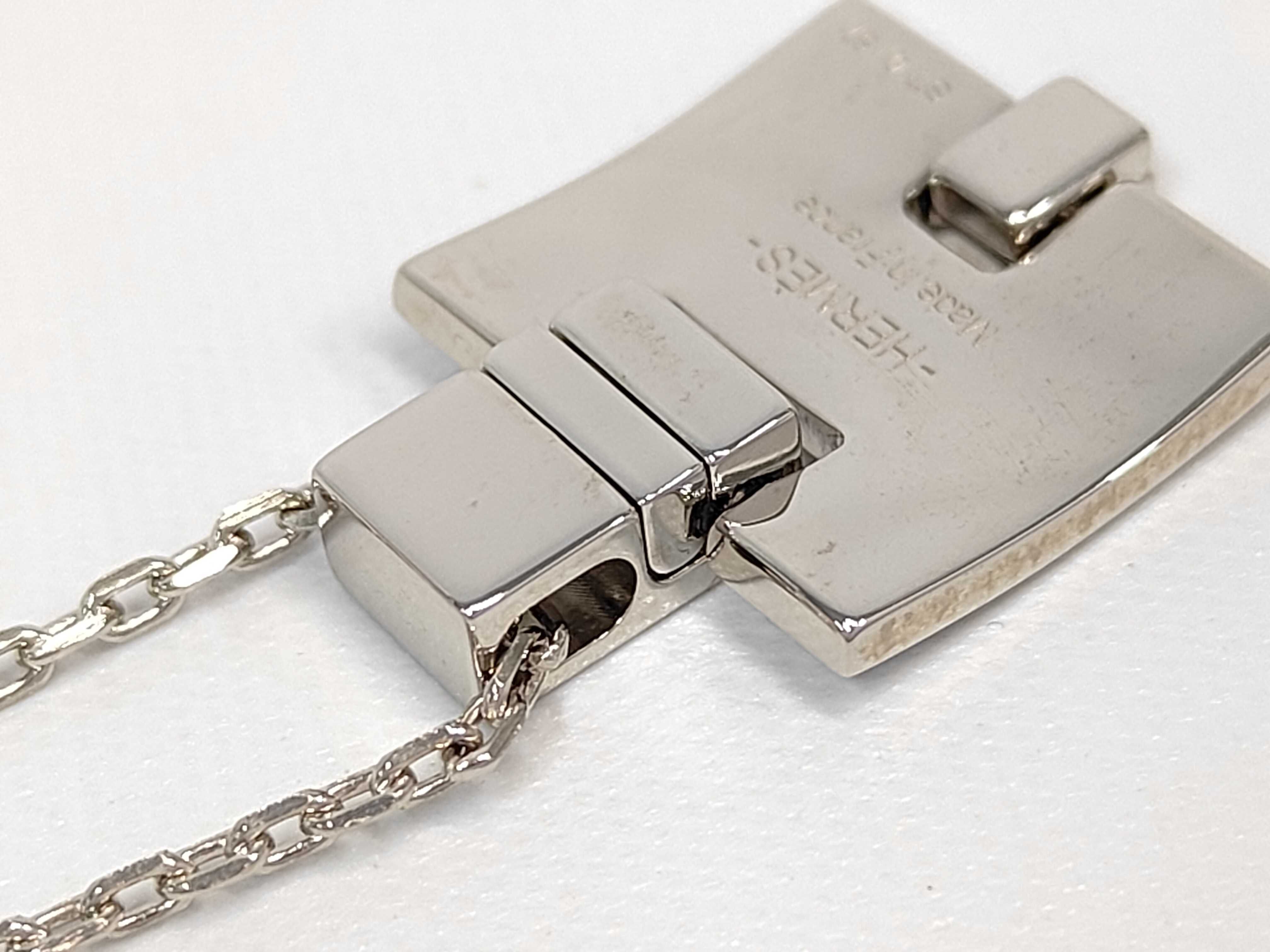 Eileen Necklace, Blue Paradise x Silver Hardware, Hermes Necklace — view 8