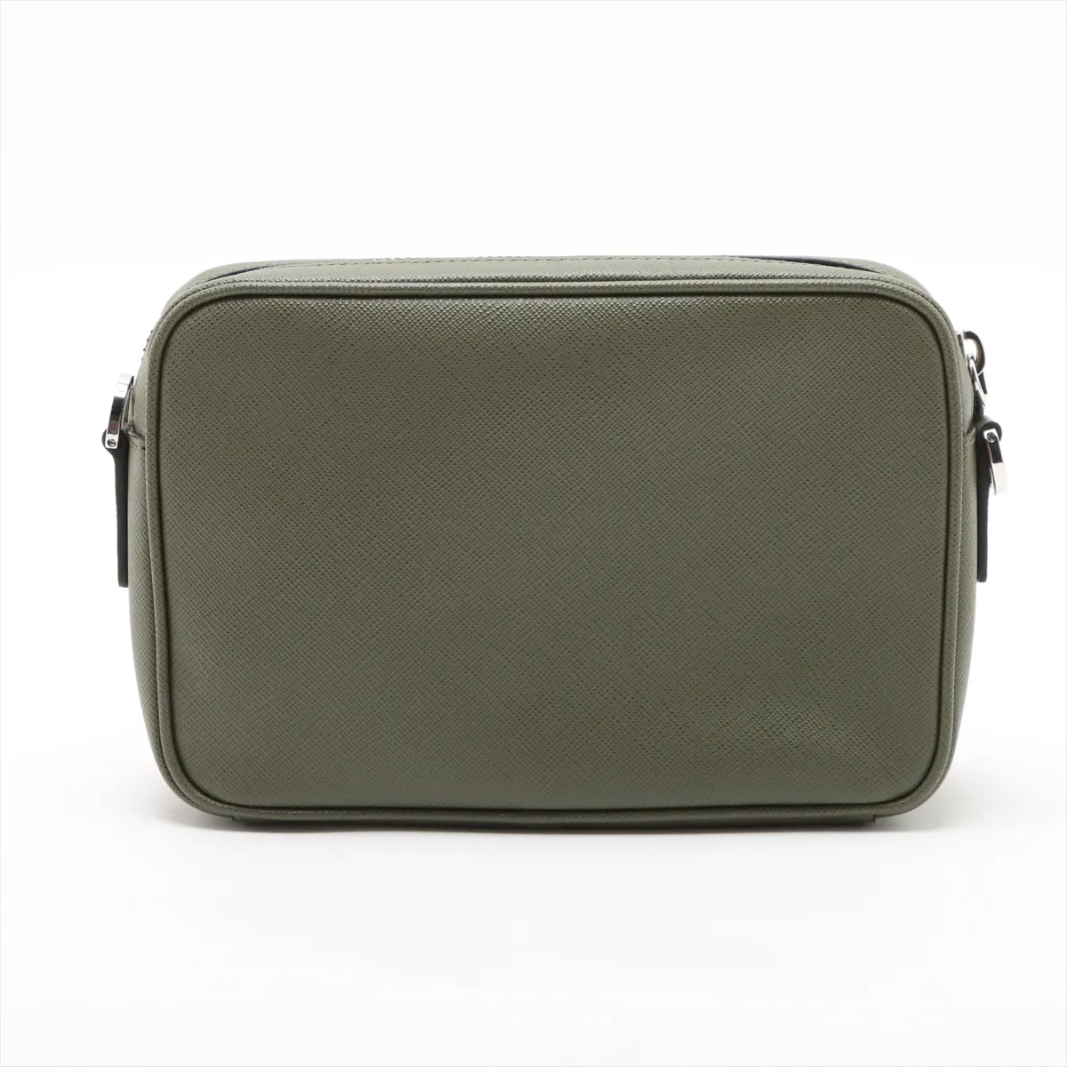 saffiano leather shoulder bag khaki — view 2