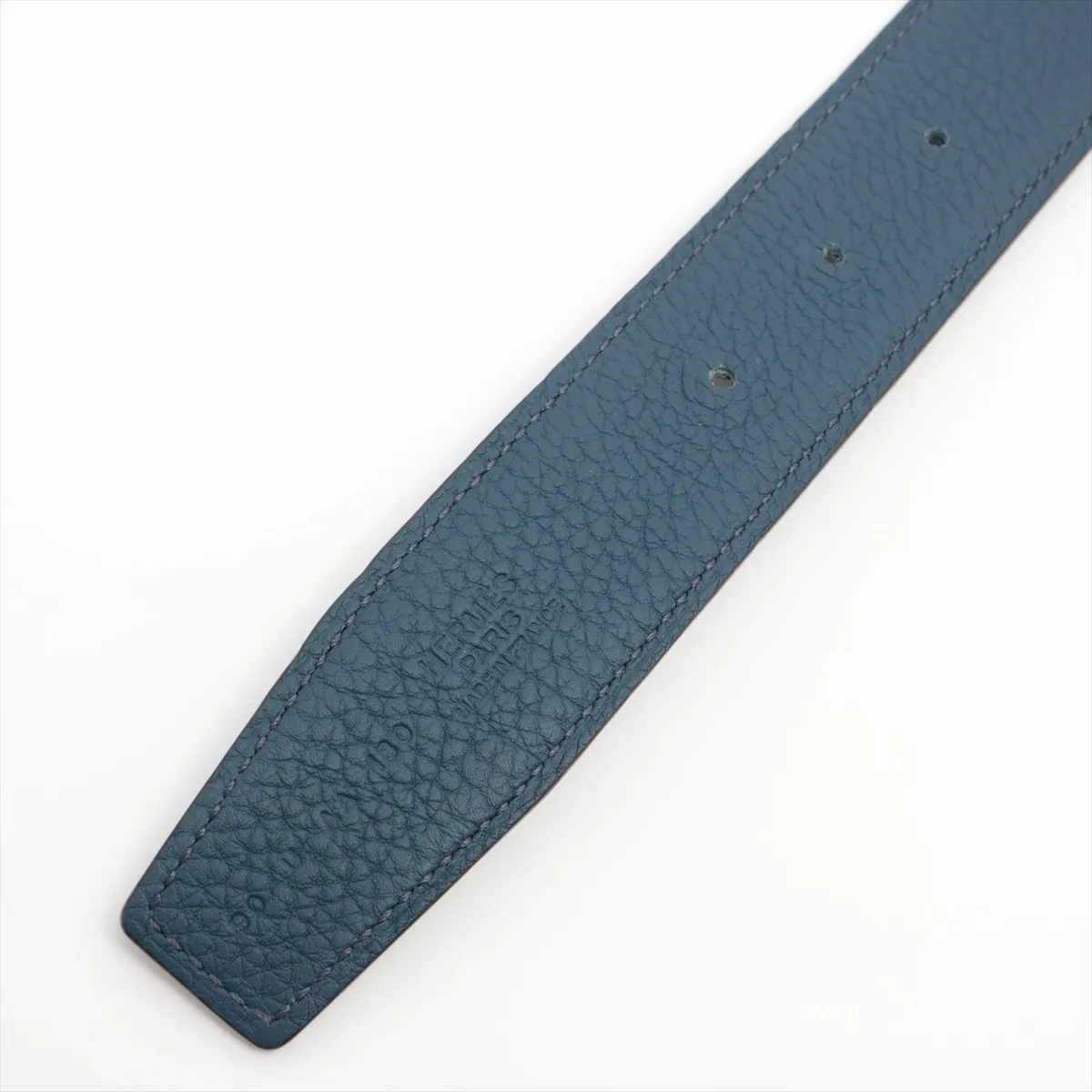 U:2022 Belt 90 Leather Navy x Black — view 3