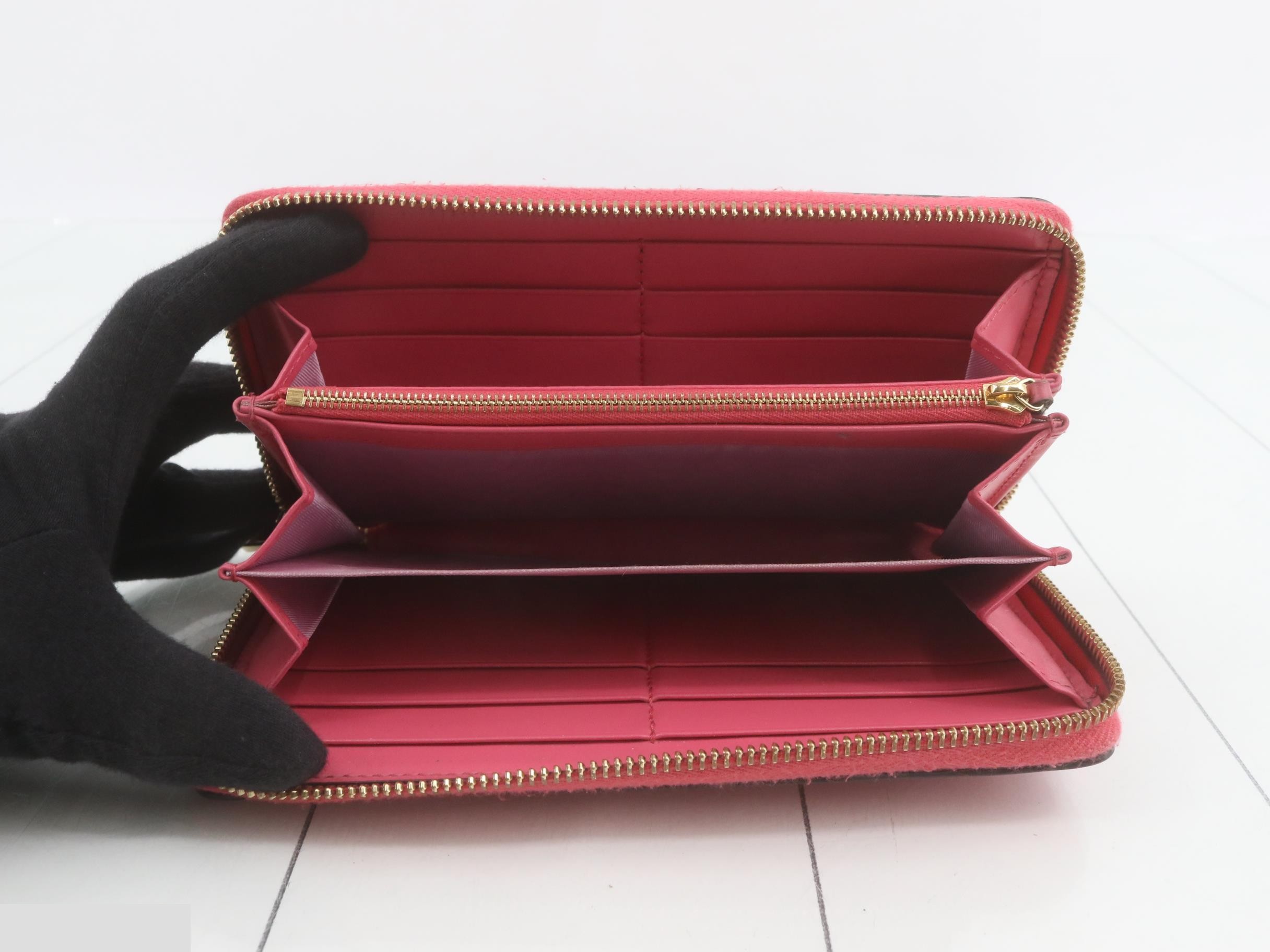GG Matelassé Round Zipper Long Wallet, Pink, Marmont — view 4