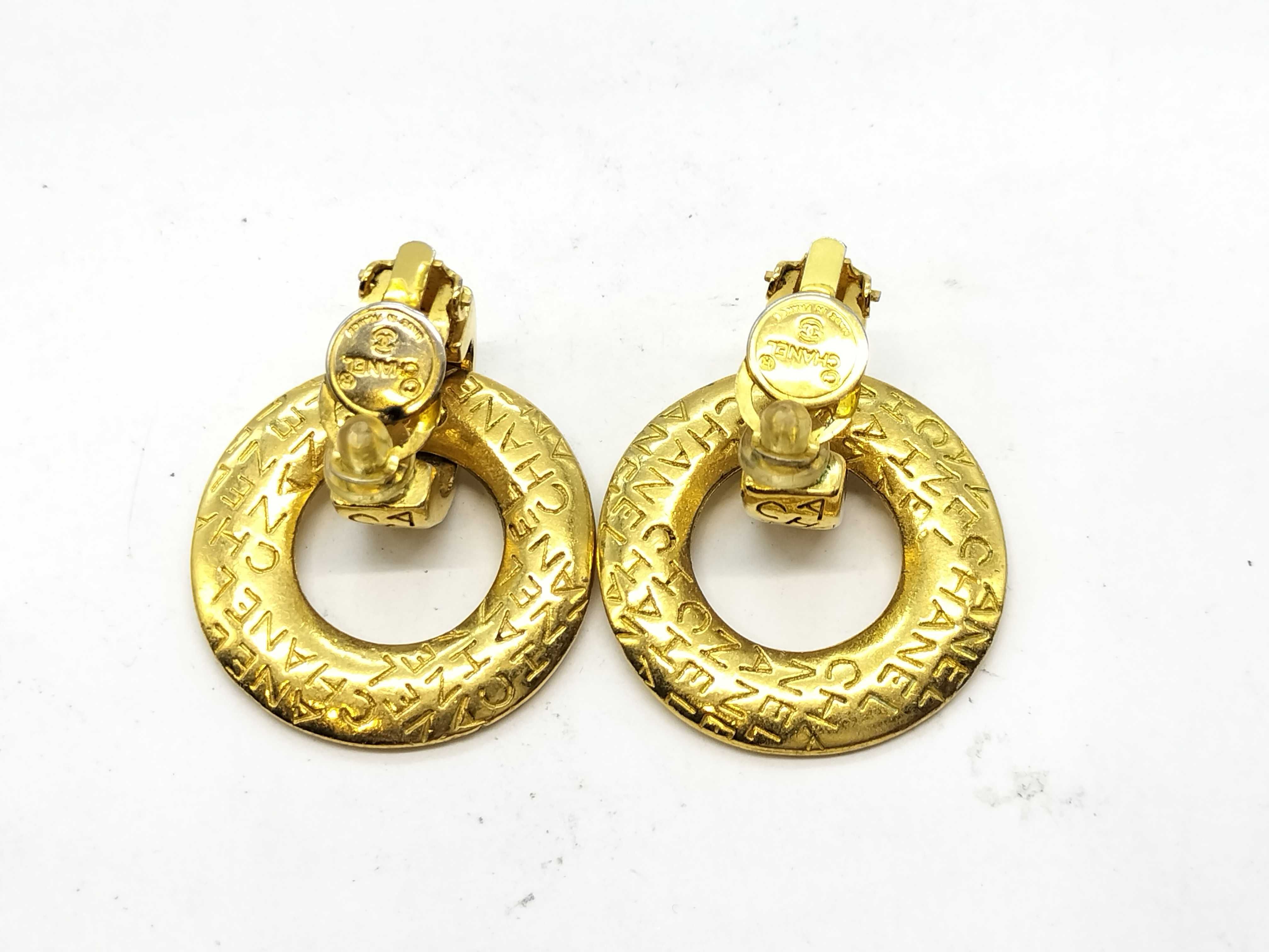 Logo Round Circle Hoop Earrings — view 2