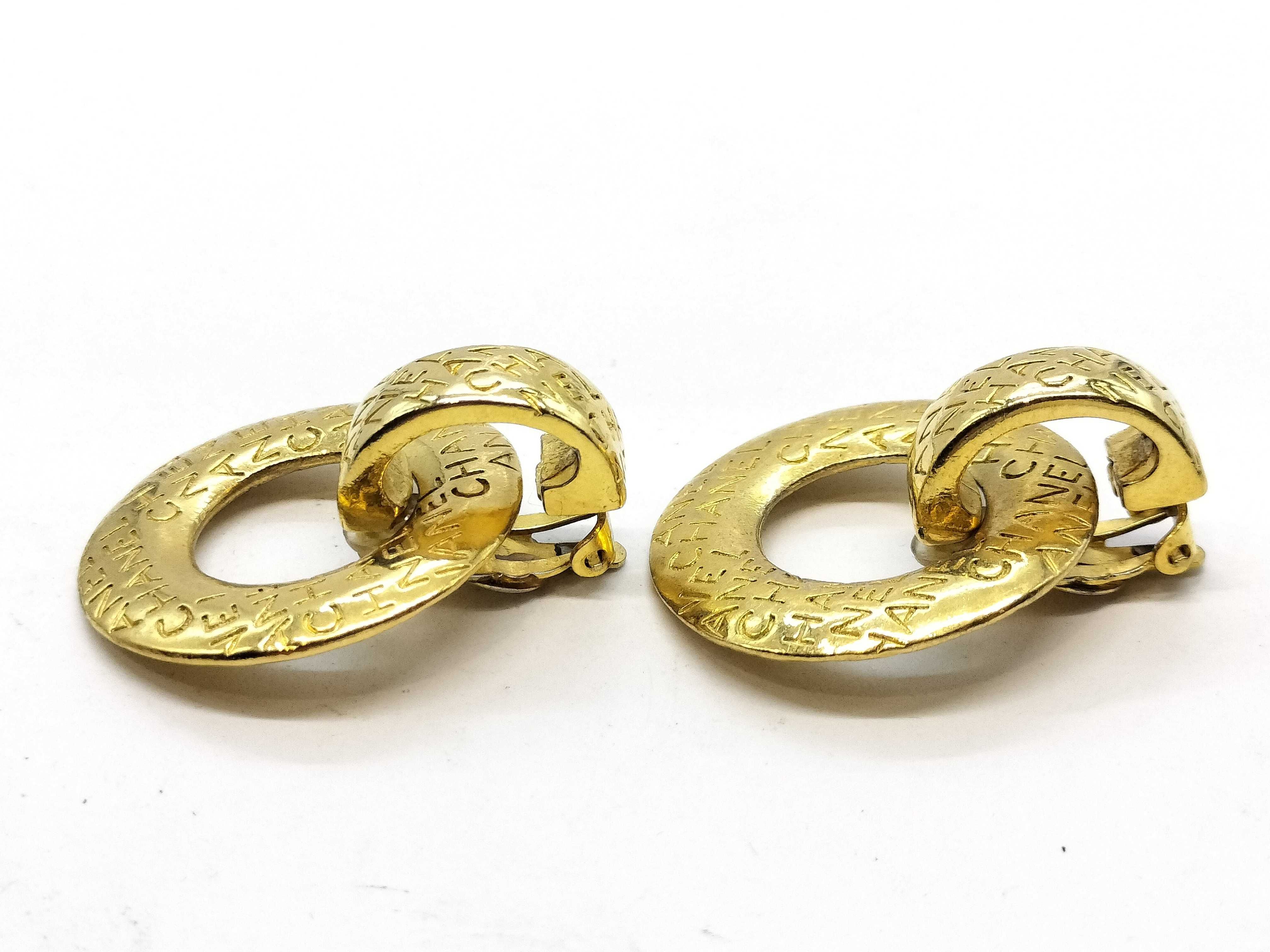 Logo Round Circle Hoop Earrings — view 3