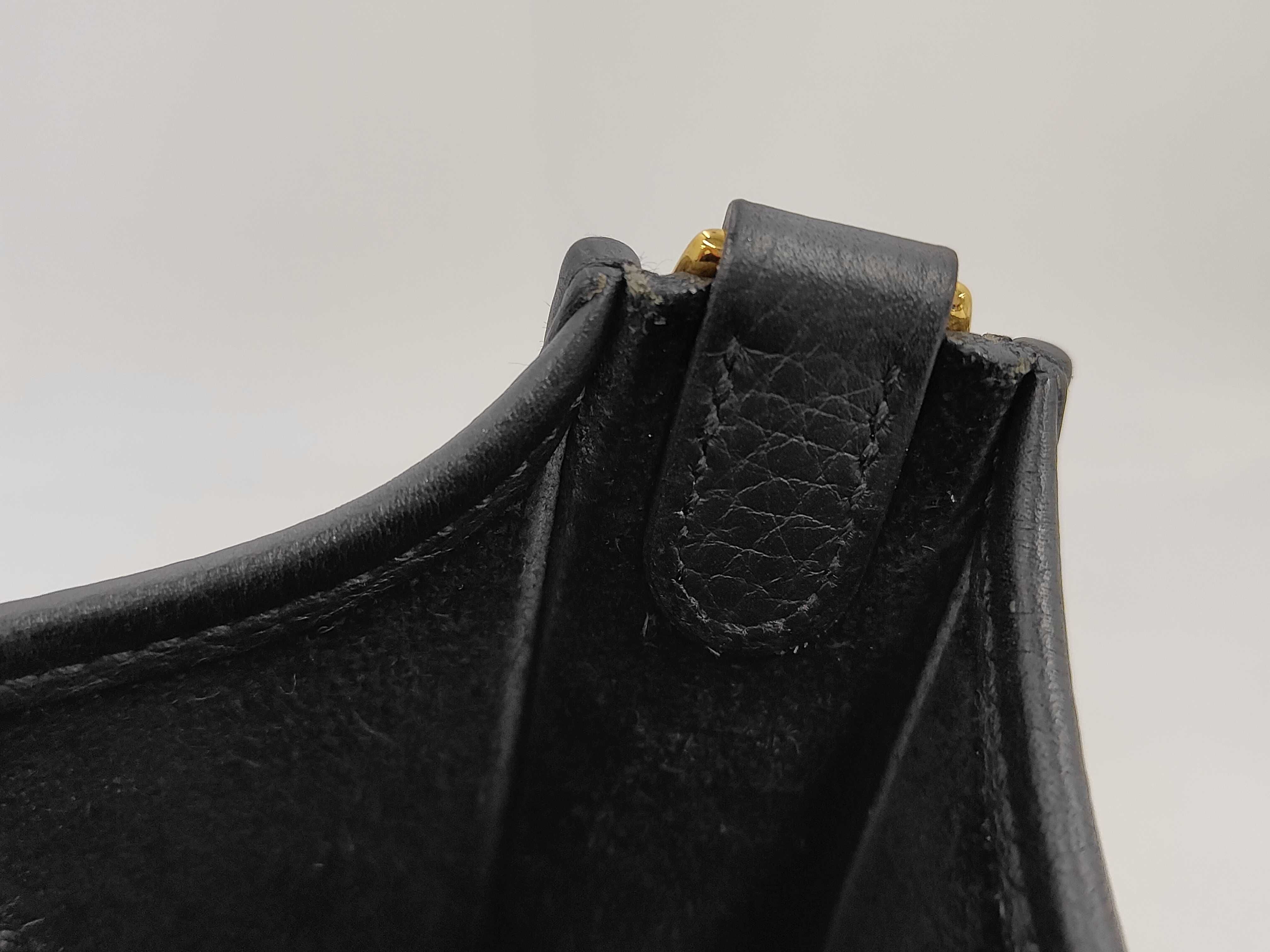 Evelyne 16 TPM Shoulder Bag, Taurillon Clemence Leather, Black with Gold Hardware, Year: 2020 — view 9