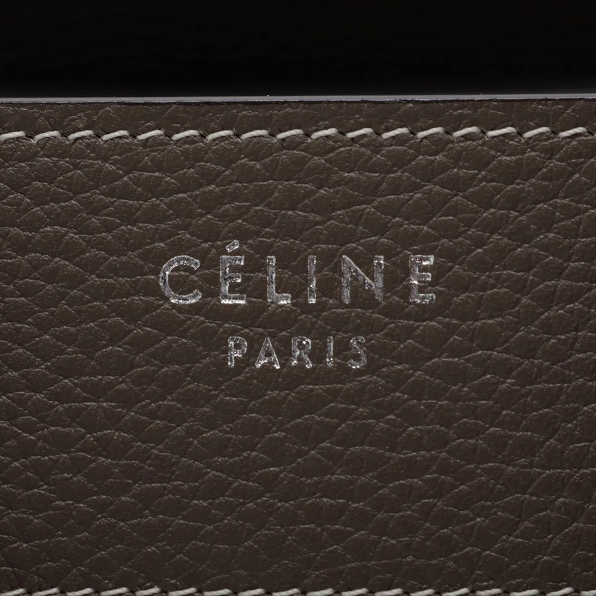 Luggage Micro Shopper Leather Handbag, Greige — view 10