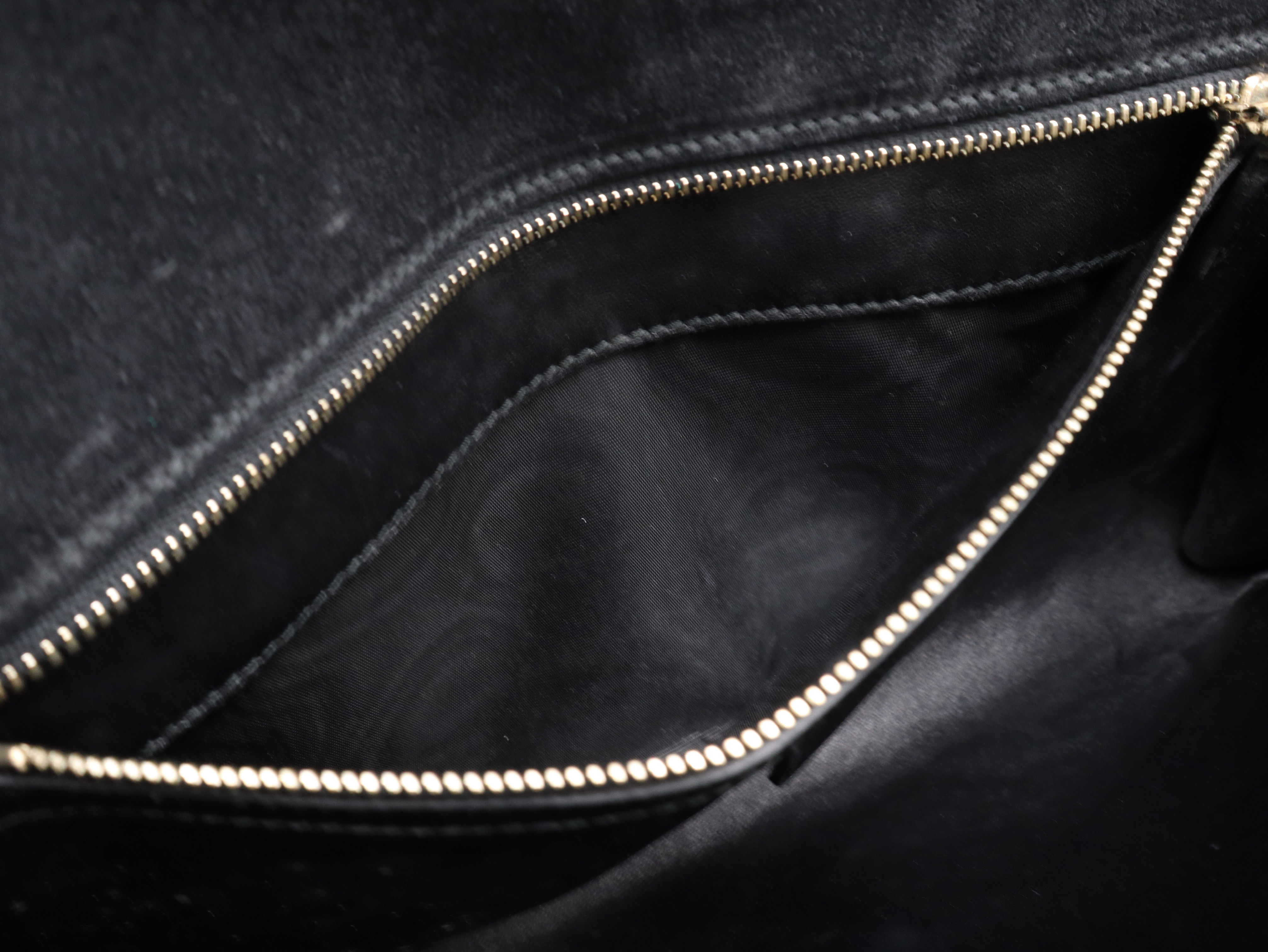 339249 Patent Leather Microguccissima Clutch Bag, Black, with Dust Bag. — view 11