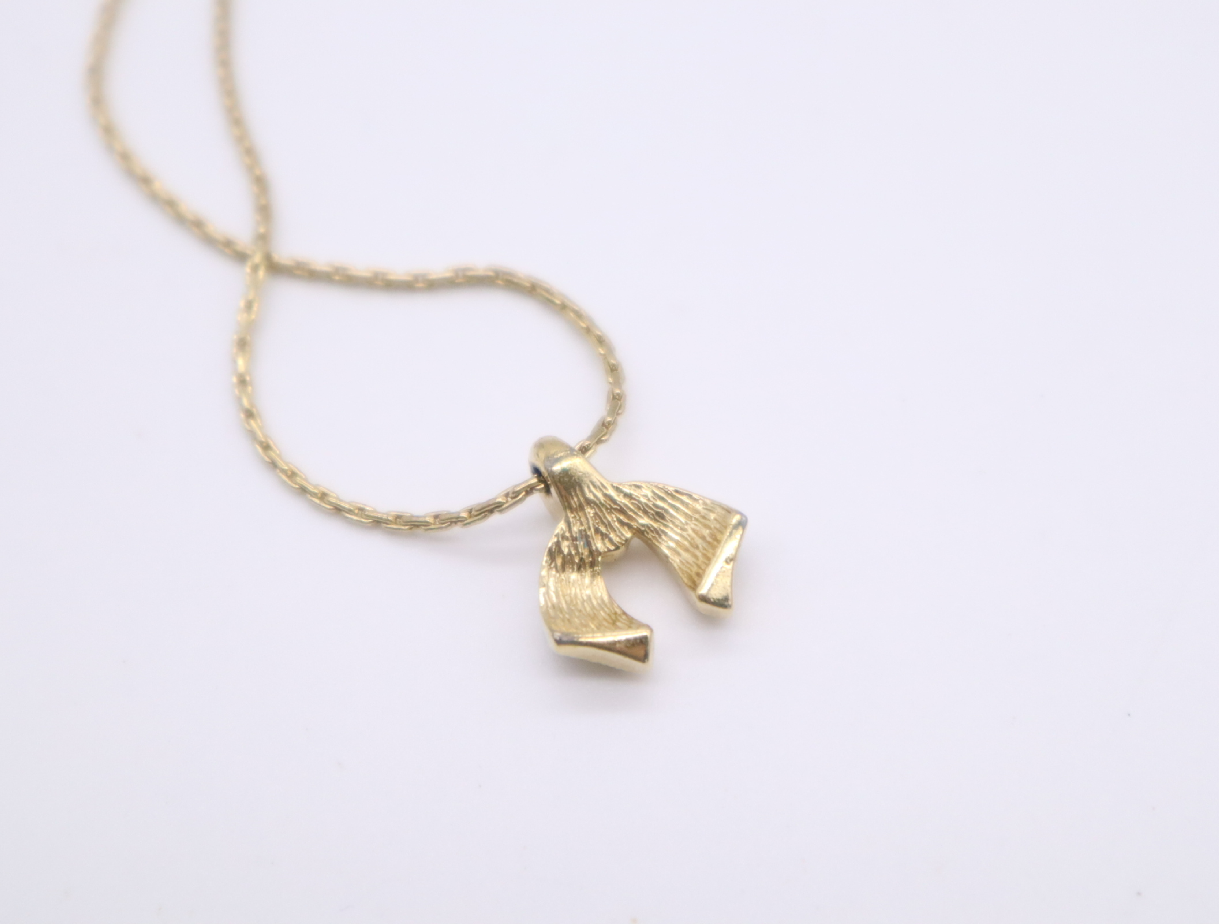 GP Ribbon Motif Rhinestone Necklace (with box) — view 4