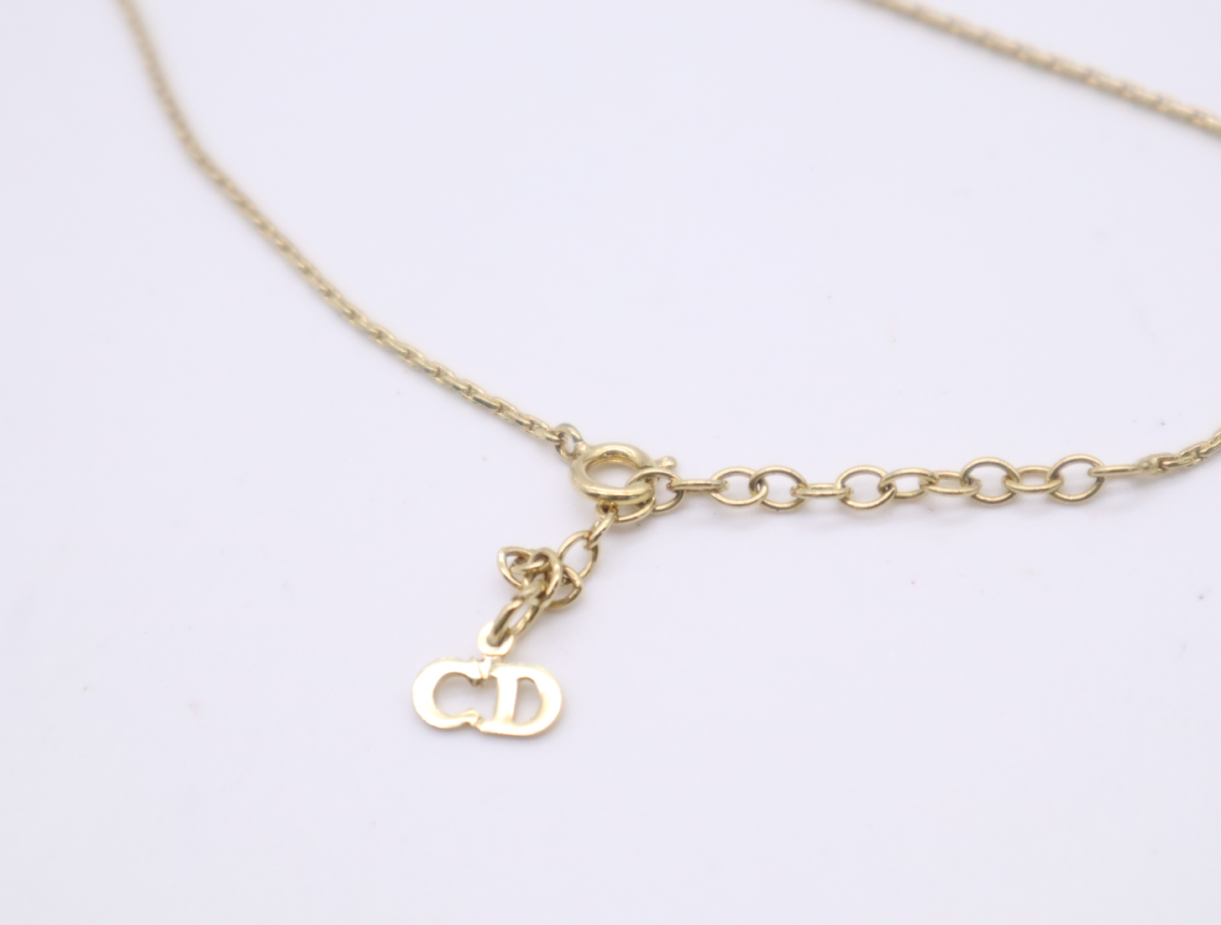 GP Ribbon Motif Rhinestone Necklace (with box) — view 5