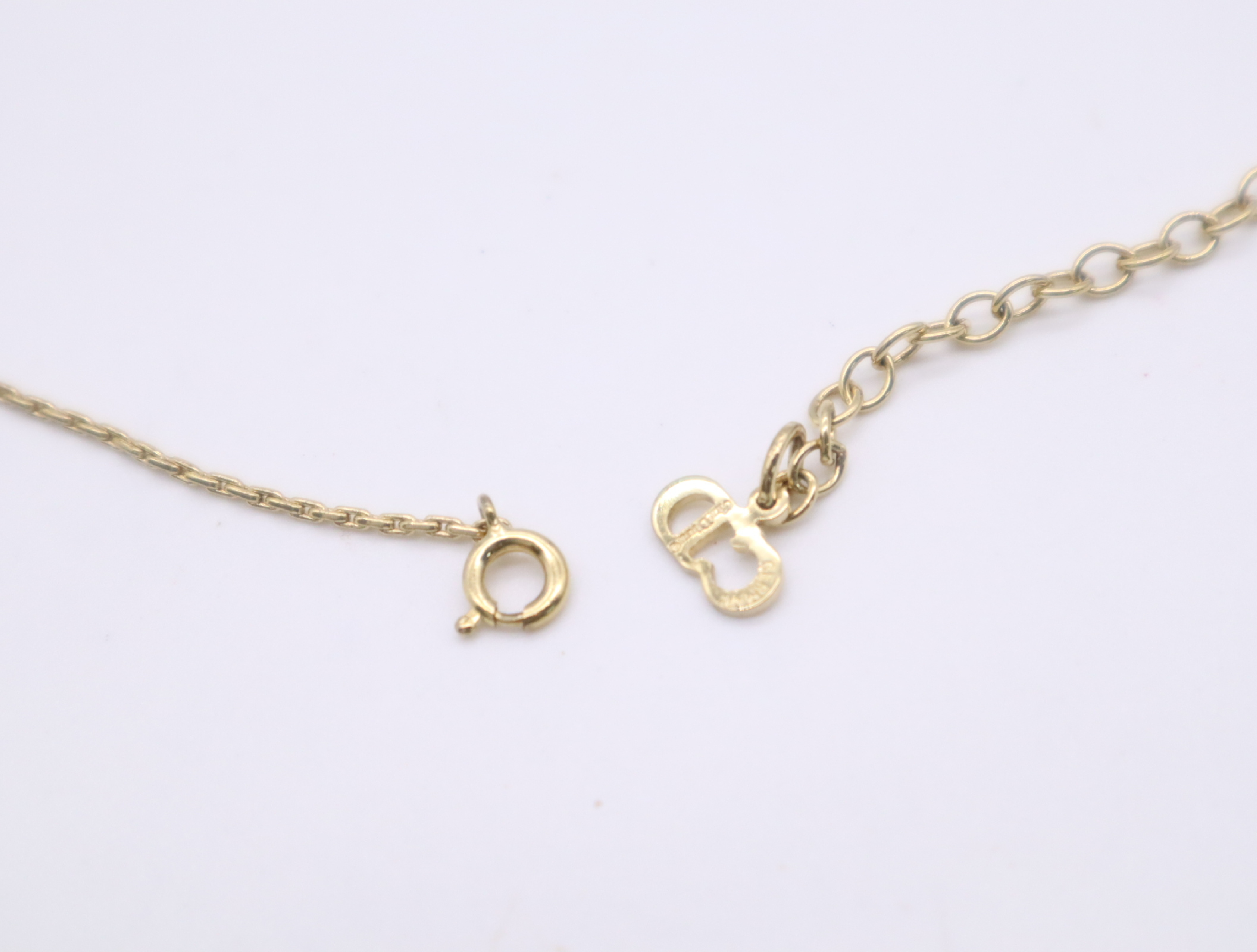 GP Ribbon Motif Rhinestone Necklace (with box) — view 6