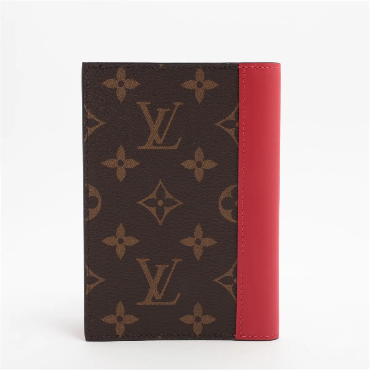 Monogram Macassar Couverture Passport NM M12824 Sari Red Passport Case (RFID detected) — view 2