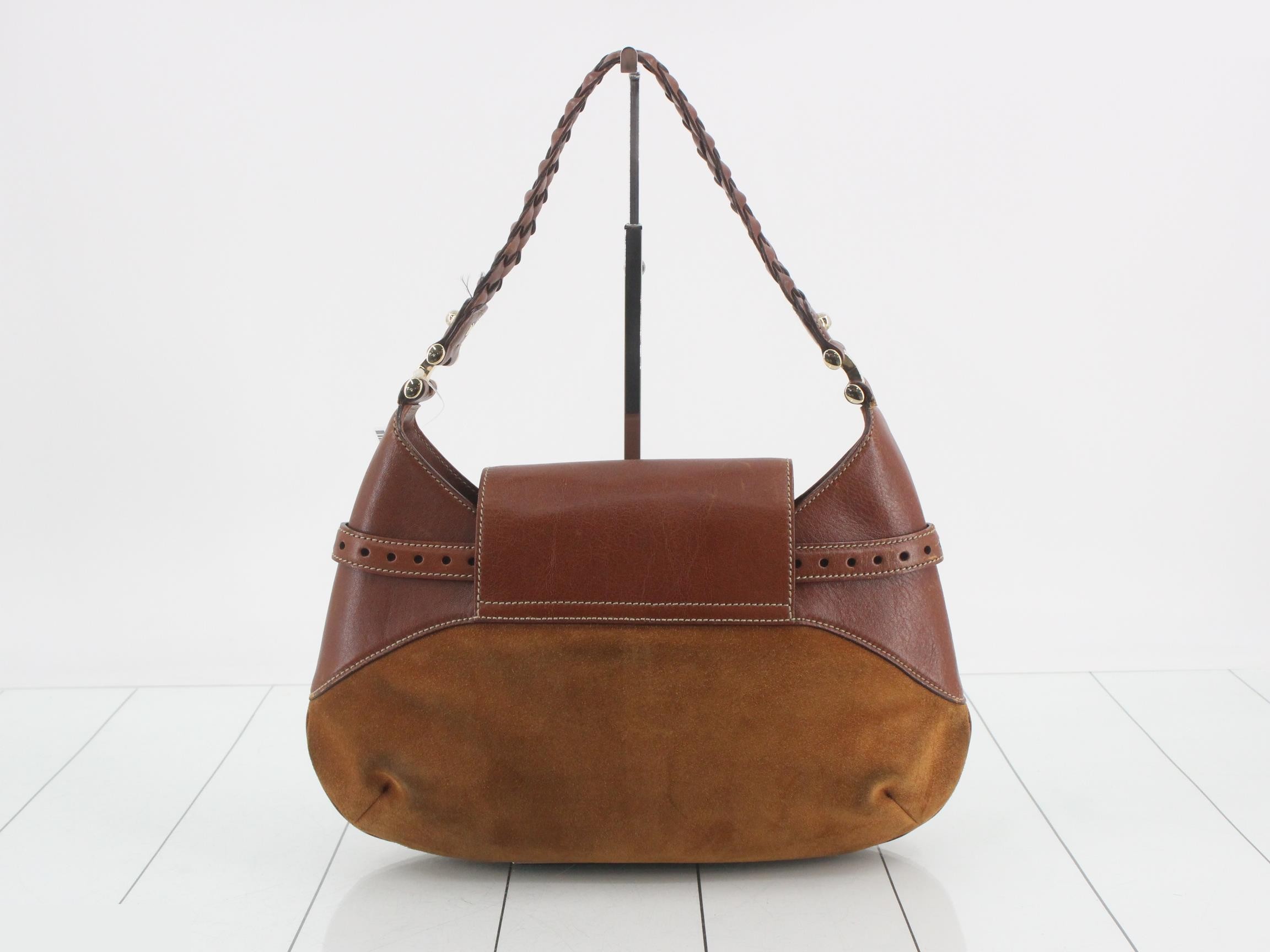 Suede Horsebit Shoulder Bag — view 2