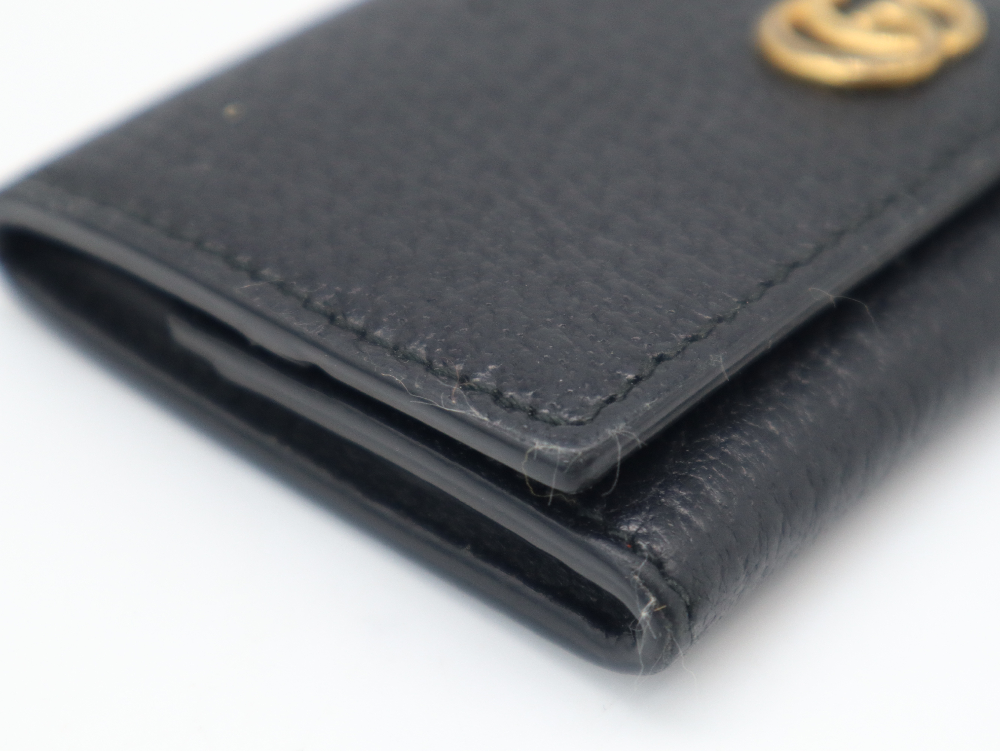 473959GG Marmont Leather Black Coin Case with Box and Dust Bag — view 7