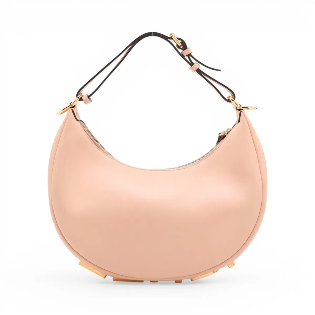 Fendigraphy Small Leather Shoulder Bag, Beige, 8BR798 — view 2