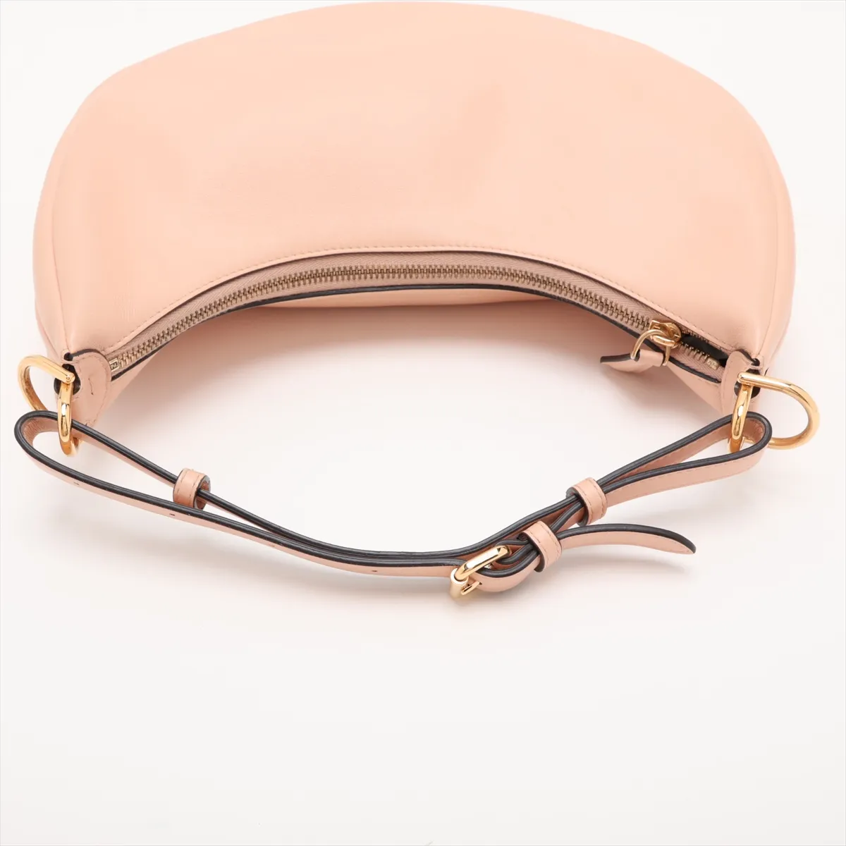 Fendigraphy Small Leather Shoulder Bag, Beige, 8BR798 — view 5