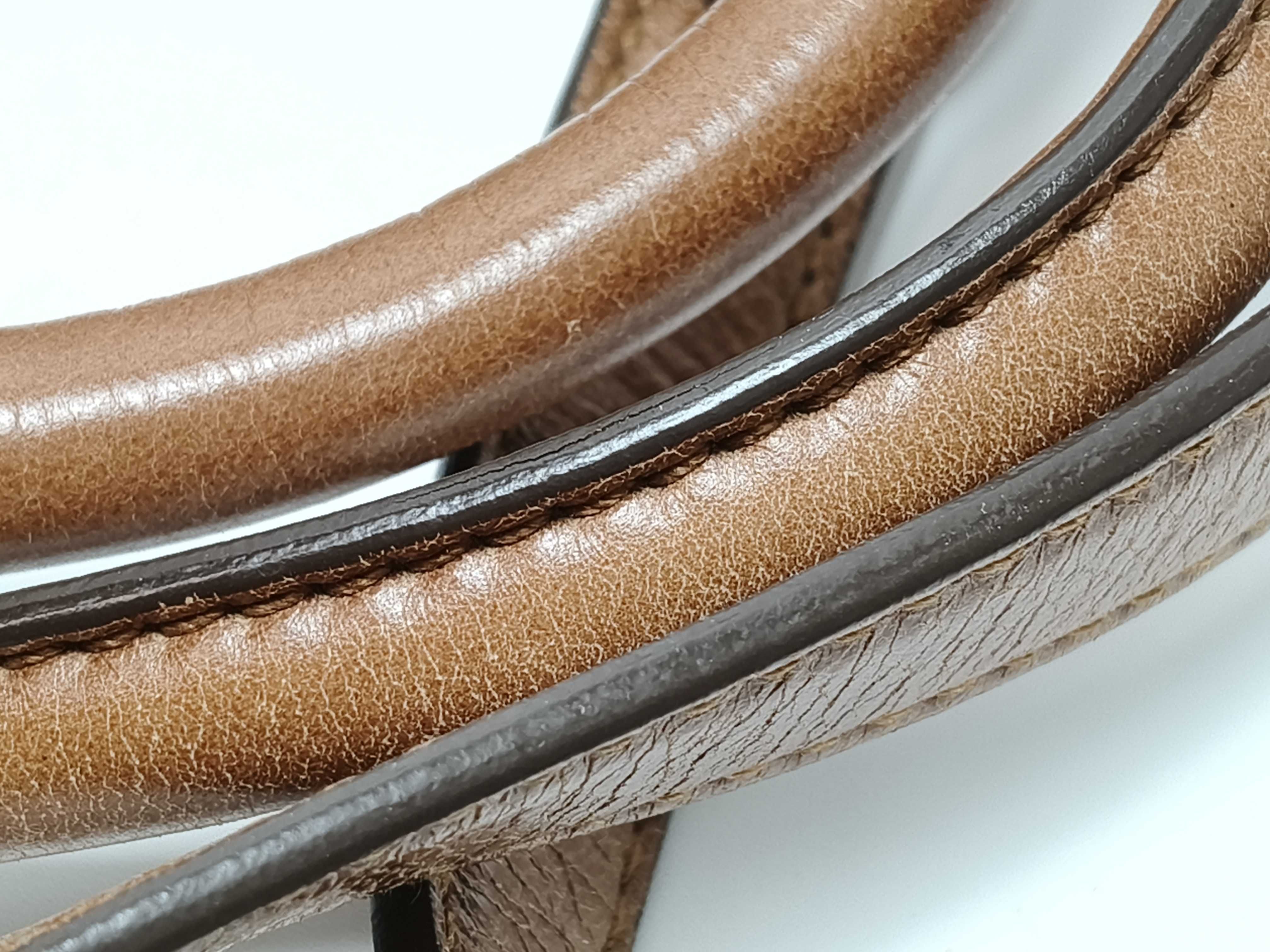 Vitello Lux Leather 2-Way Handbag Brown Tote Bag — view 4