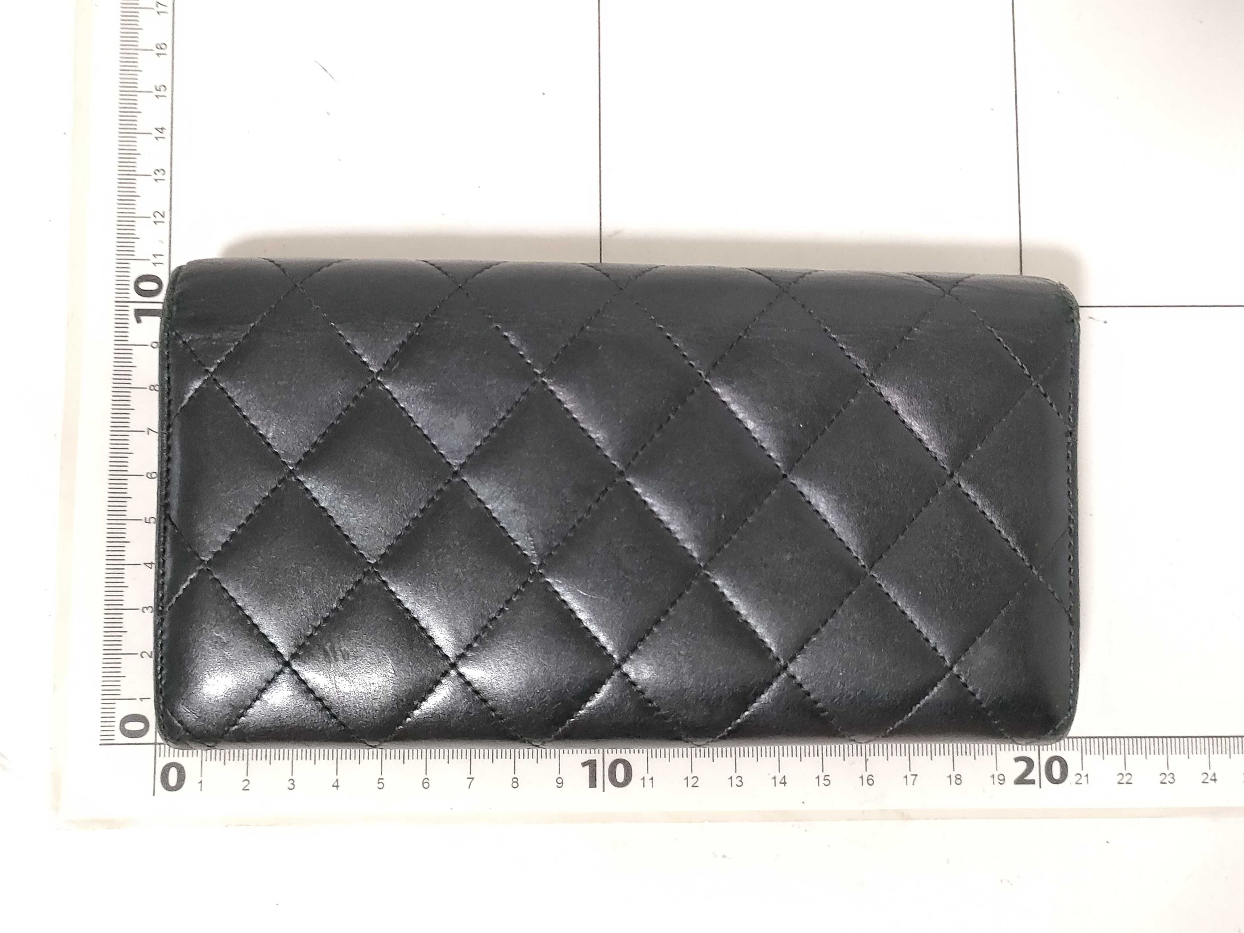 Cambon Long Wallet, Black x Pink — view 2