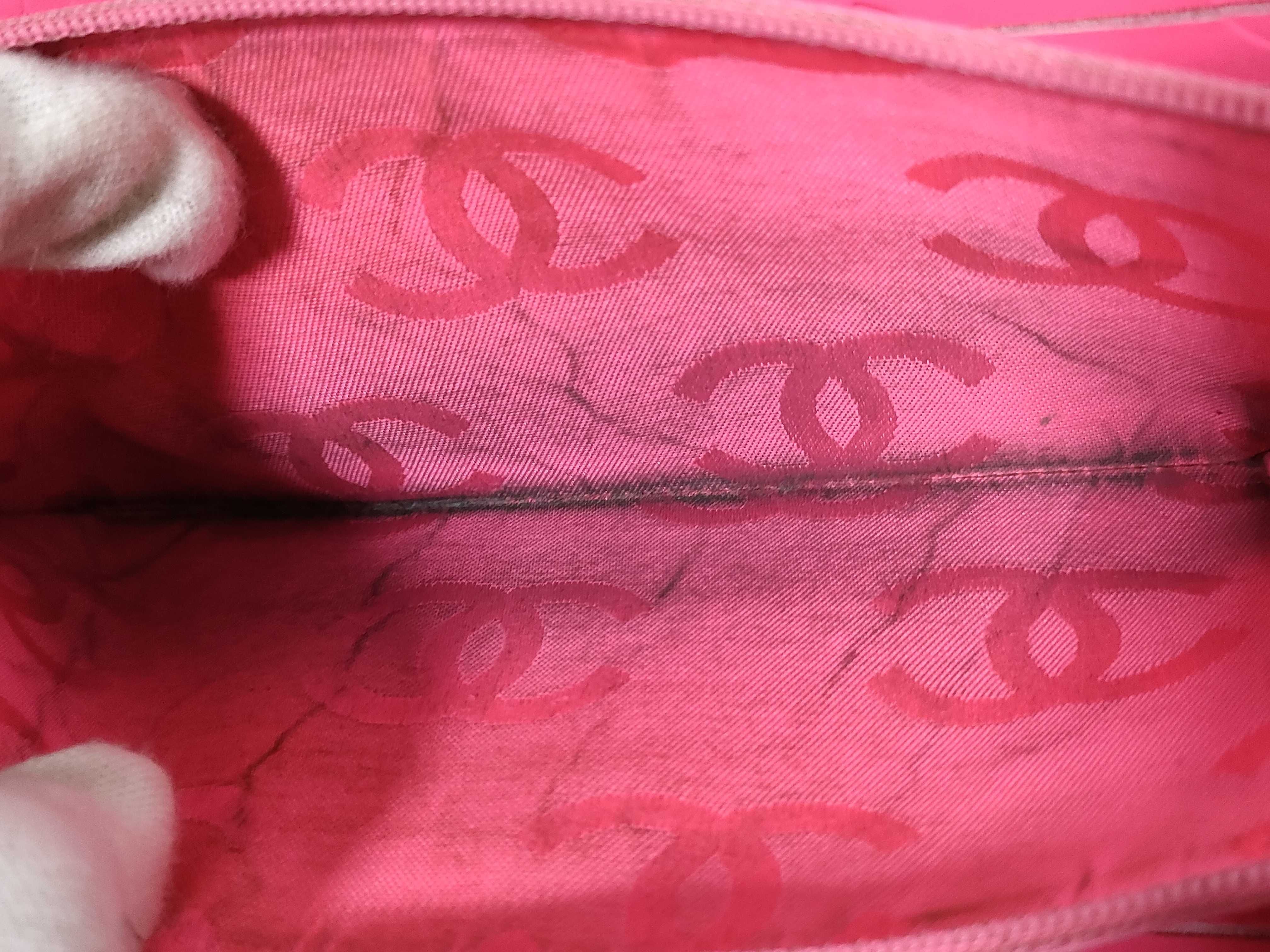 Cambon Long Wallet, Black x Pink — view 11