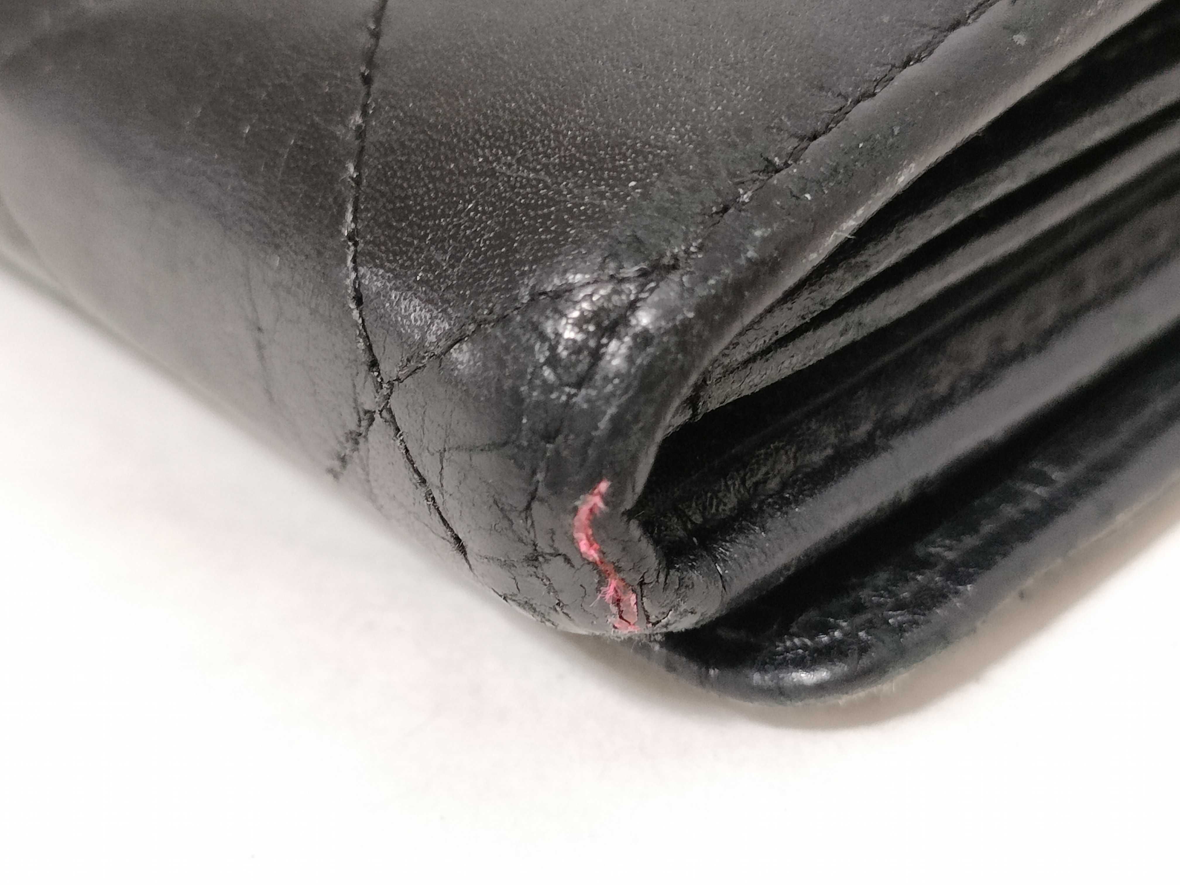 Cambon Long Wallet, Black x Pink — view 3