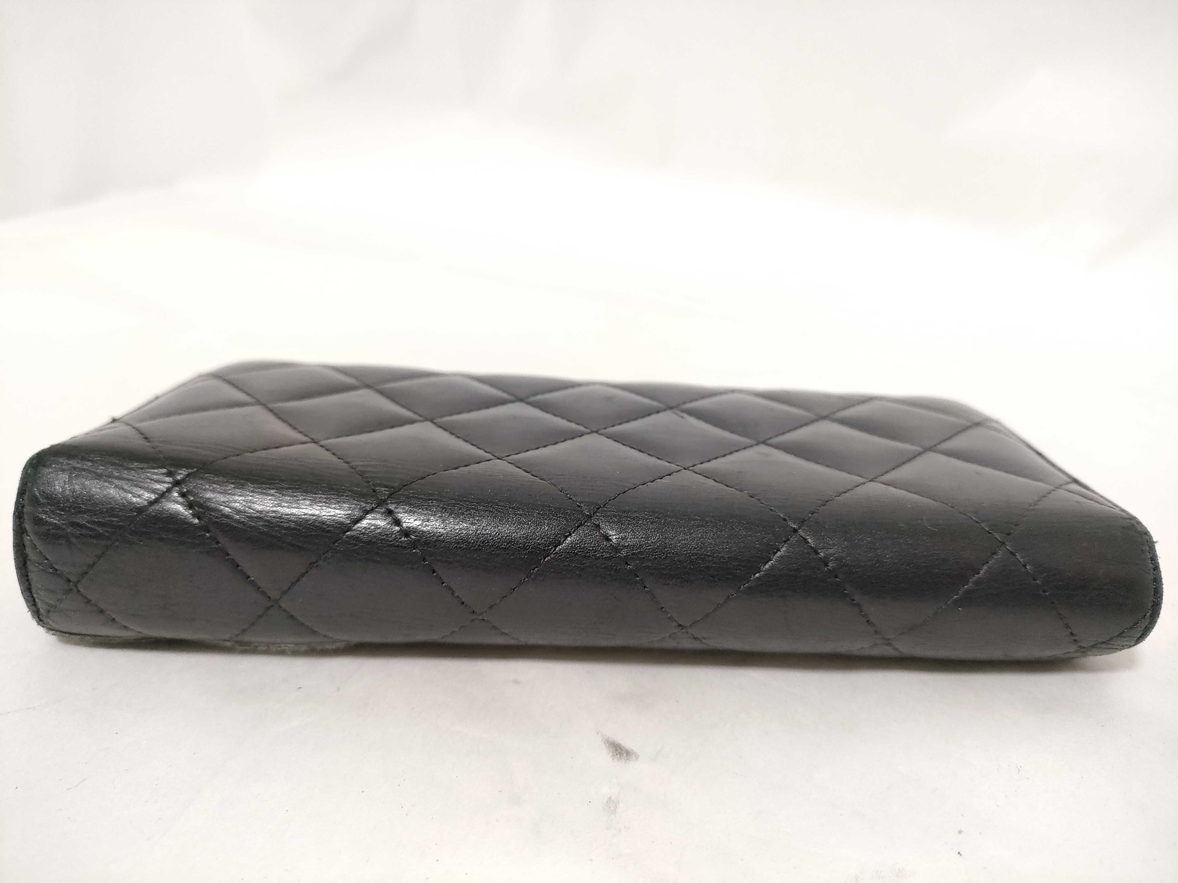 Cambon Long Wallet, Black x Pink — view 6