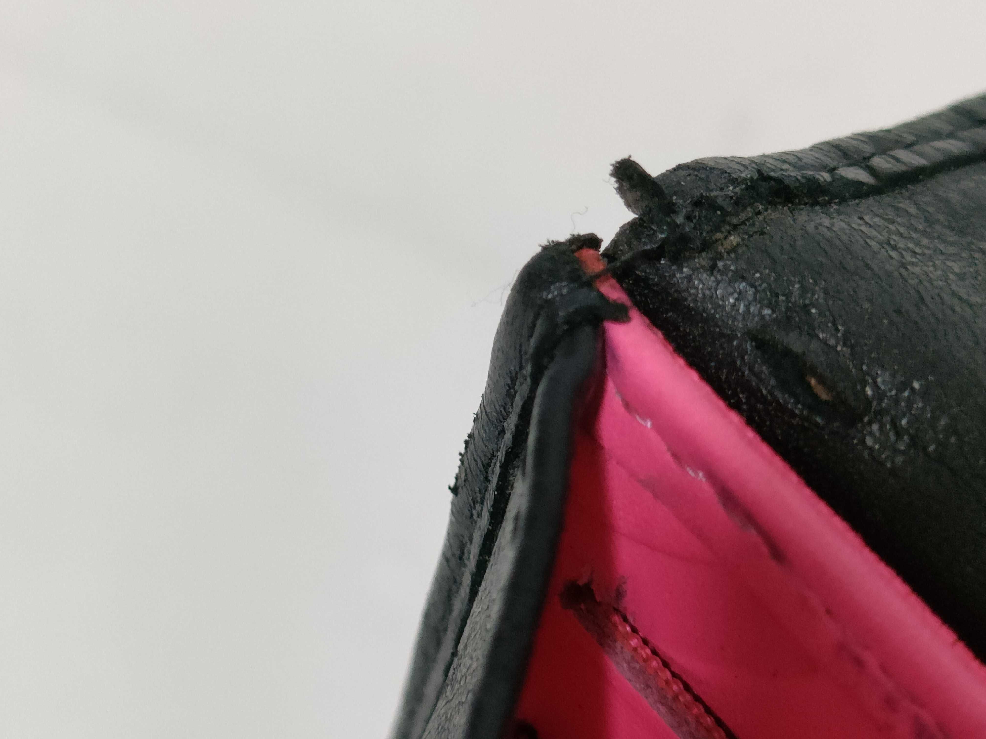 Cambon Long Wallet, Black x Pink — view 8