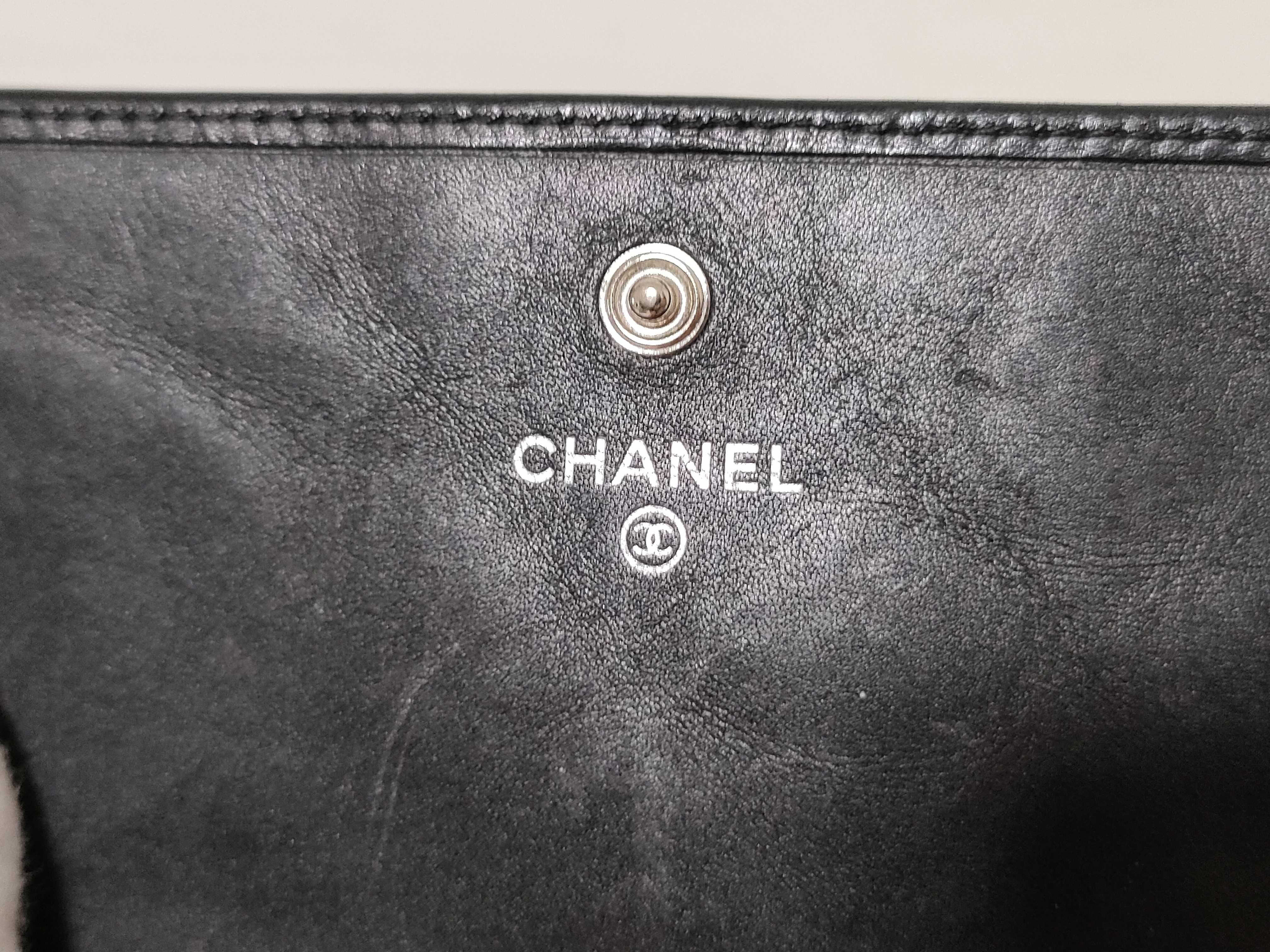 Cambon Long Wallet, Black x Pink — view 9
