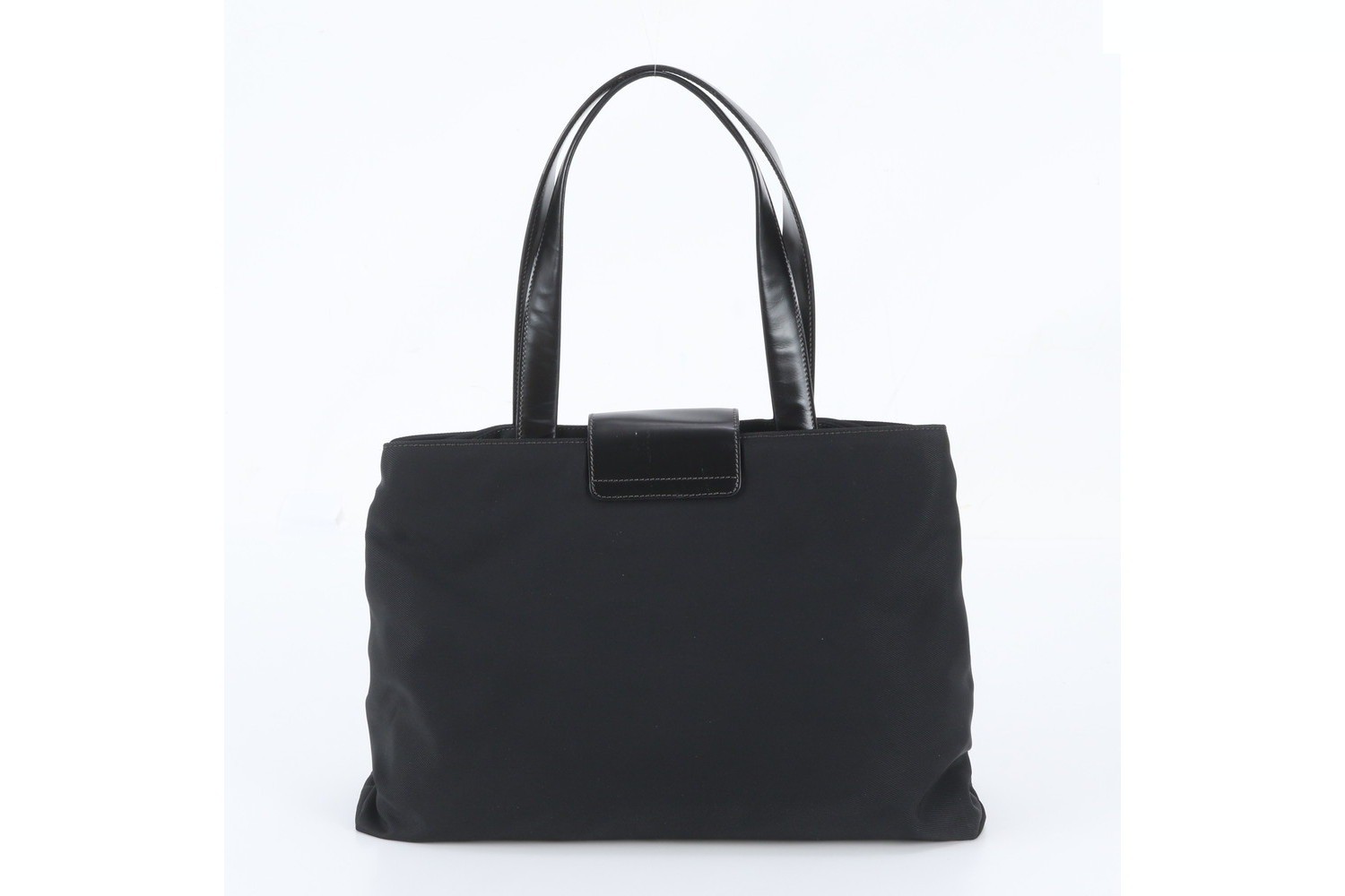 Leather tote bag, shoulder bag, handbag, black — view 3