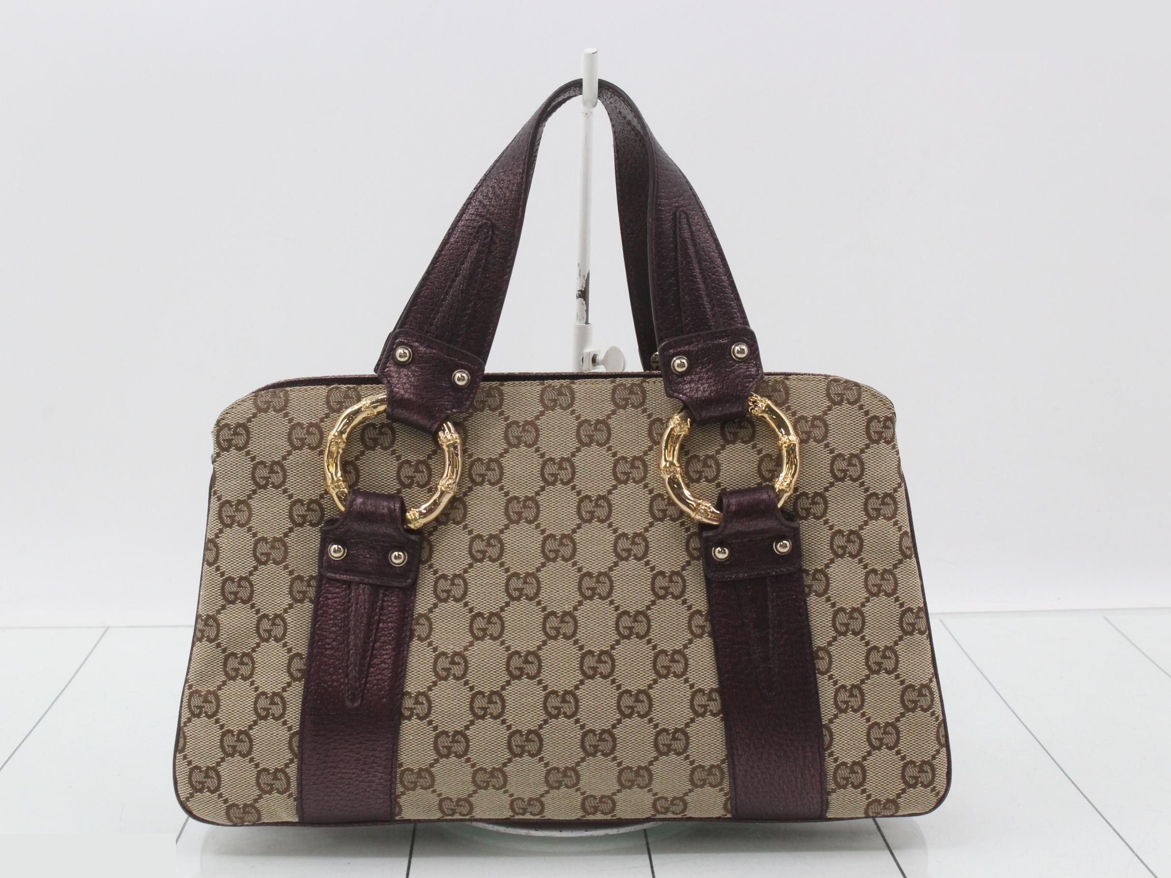 GG Canvas Horsebit Ring Hardware Handbag — view 2
