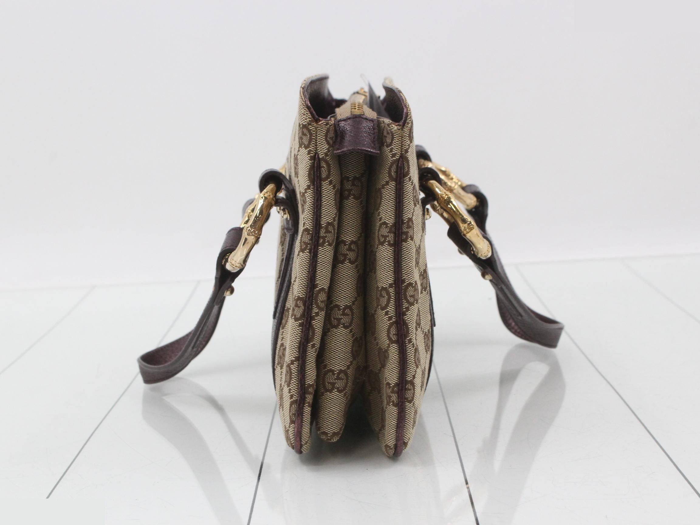 GG Canvas Horsebit Ring Hardware Handbag — view 3