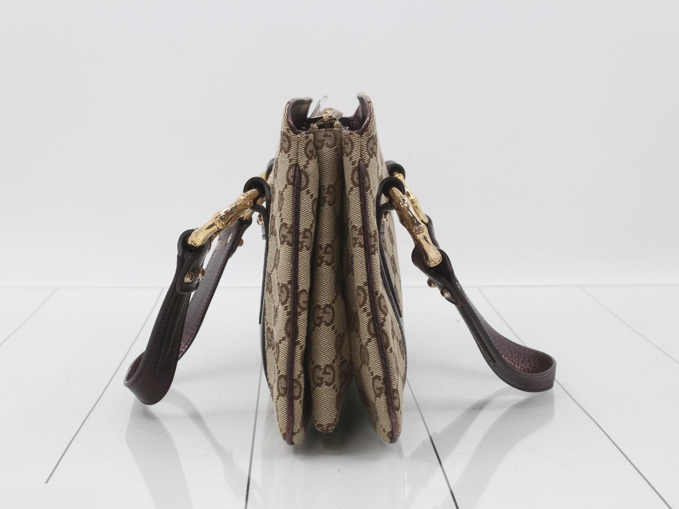 GG Canvas Horsebit Ring Hardware Handbag — view 4