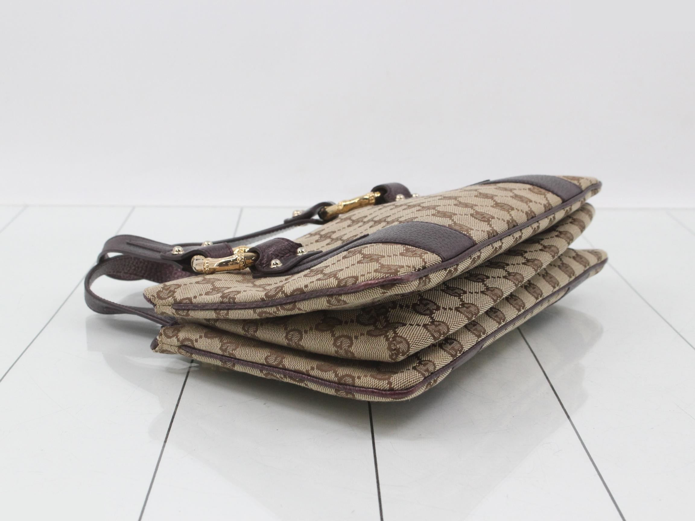GG Canvas Horsebit Ring Hardware Handbag — view 5