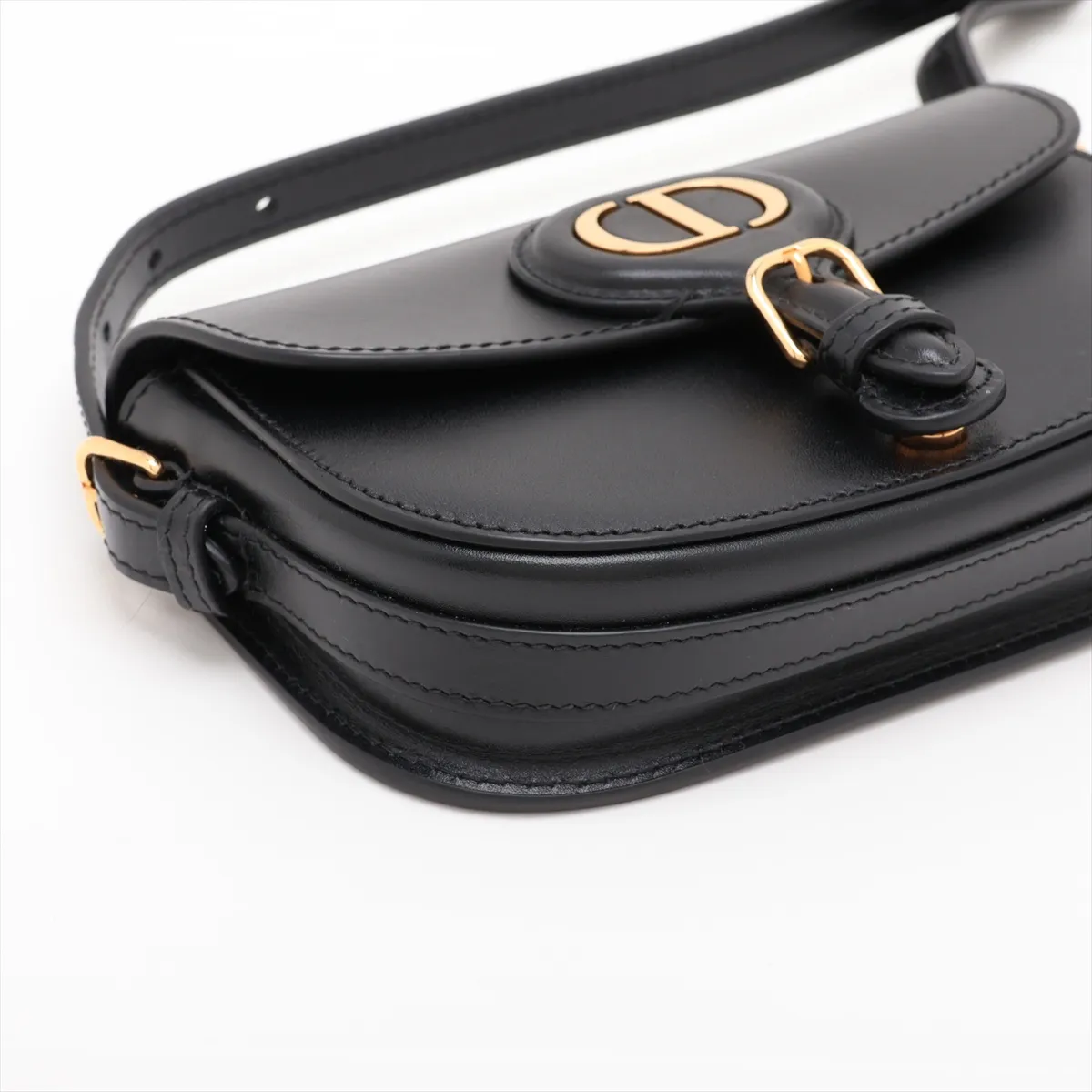 Bobby East West Leather Shoulder Bag, Black — view 4