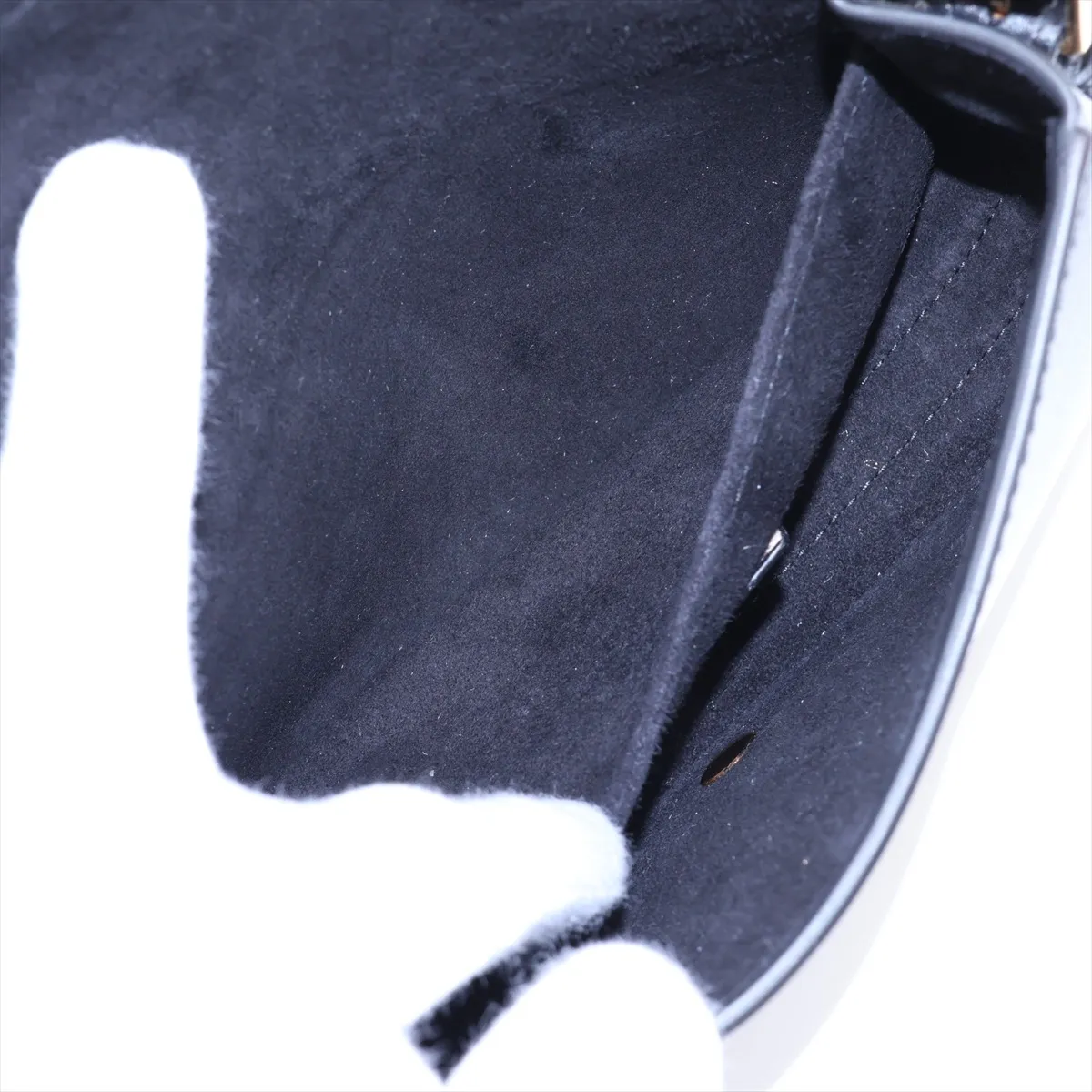 Bobby East West Leather Shoulder Bag, Black — view 7