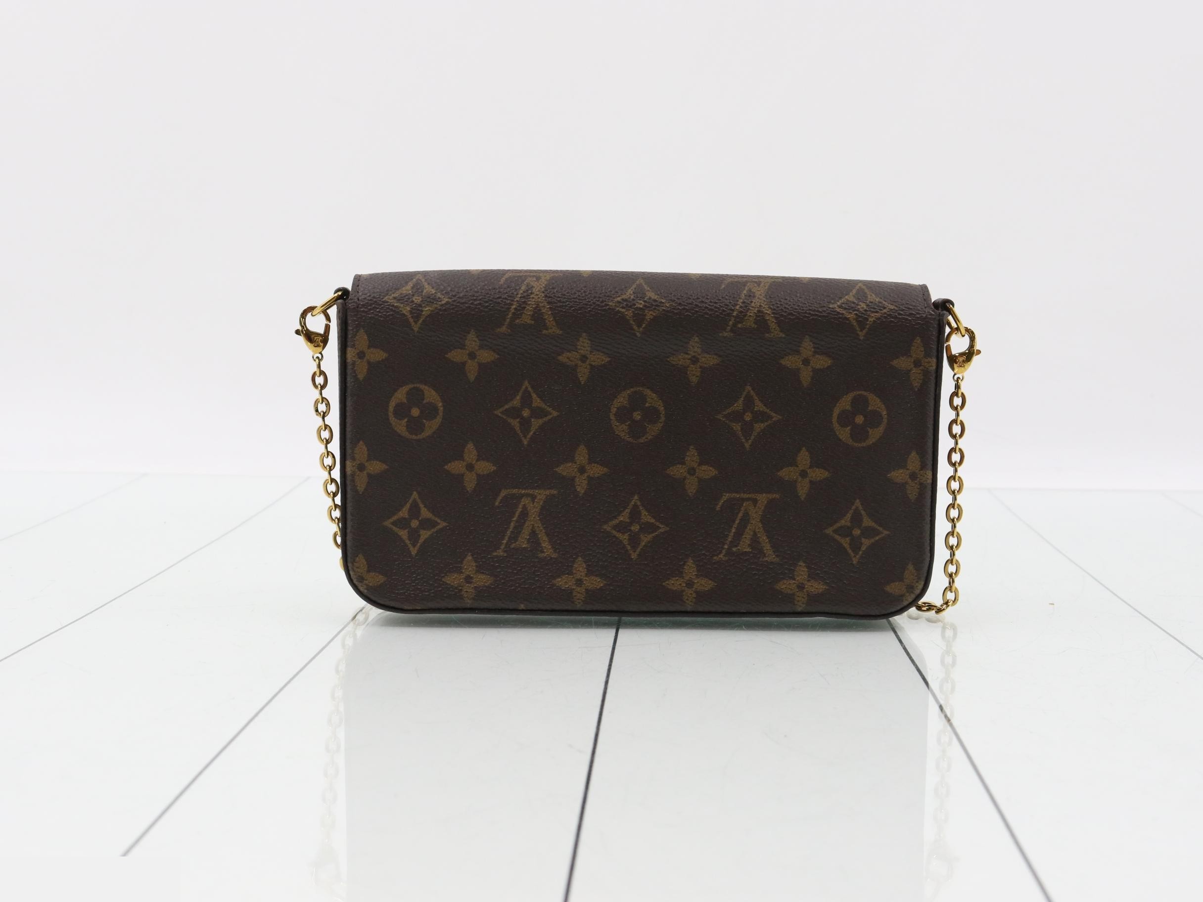 Monogram Pochette Felicie Fuchsia Shoulder Bag with Case — view 2