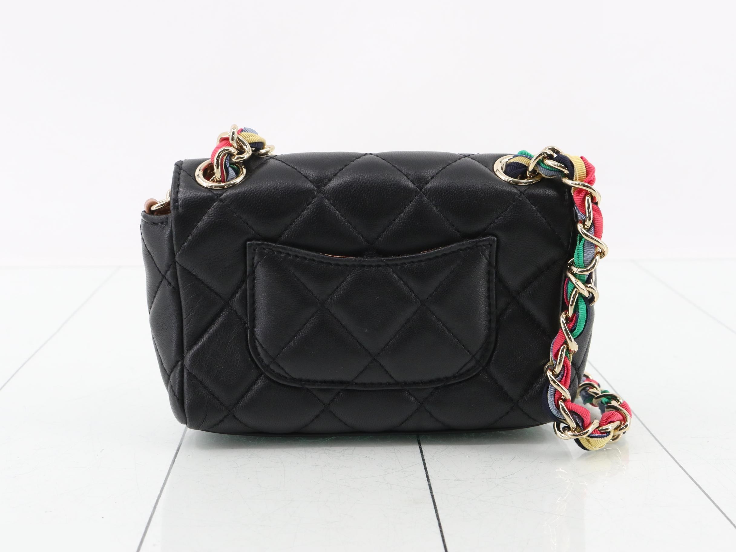 Messenger lambskin chain shoulder bag — view 2