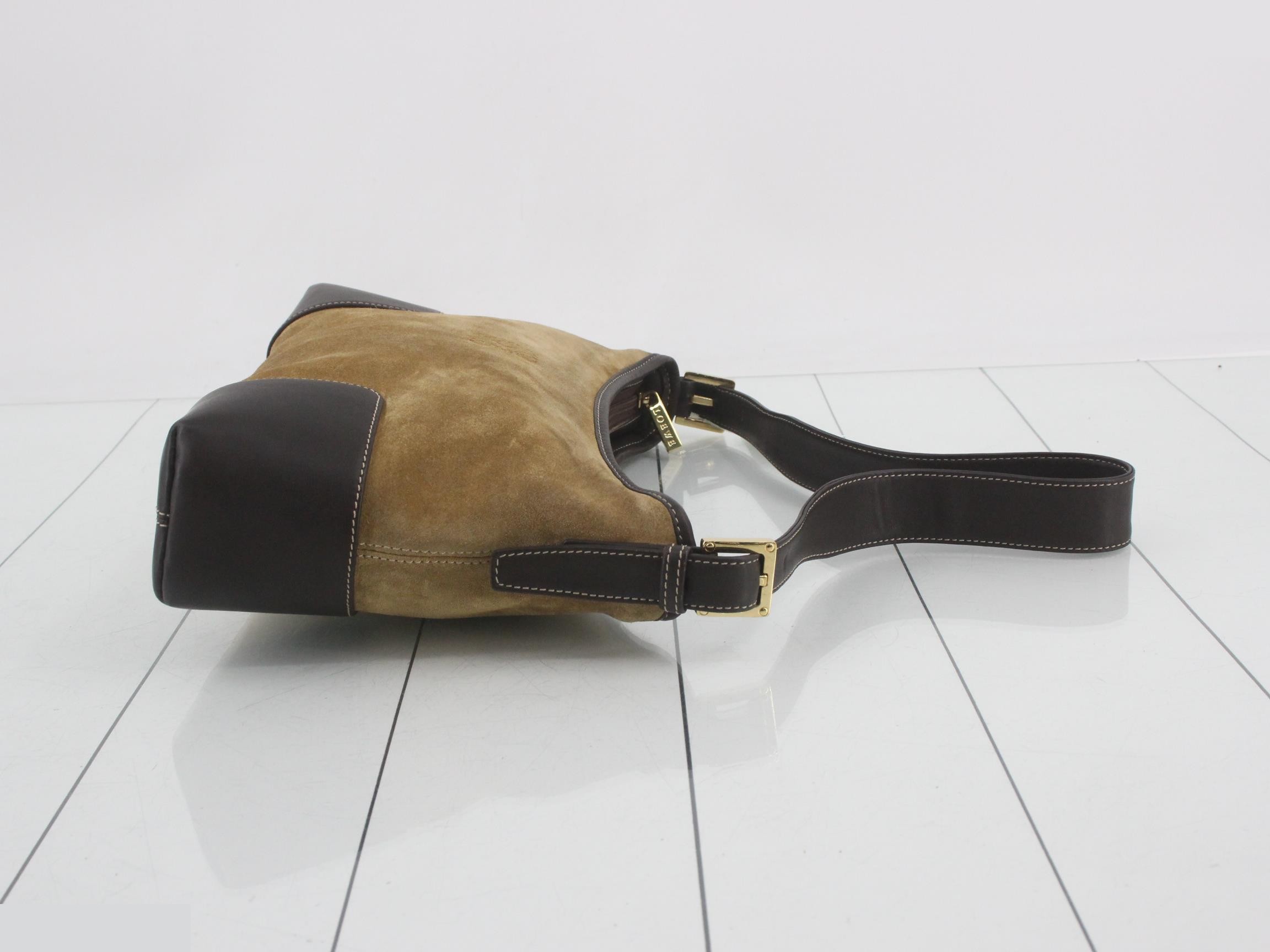 One-shoulder Anagram suede handbag, size 158 — view 3