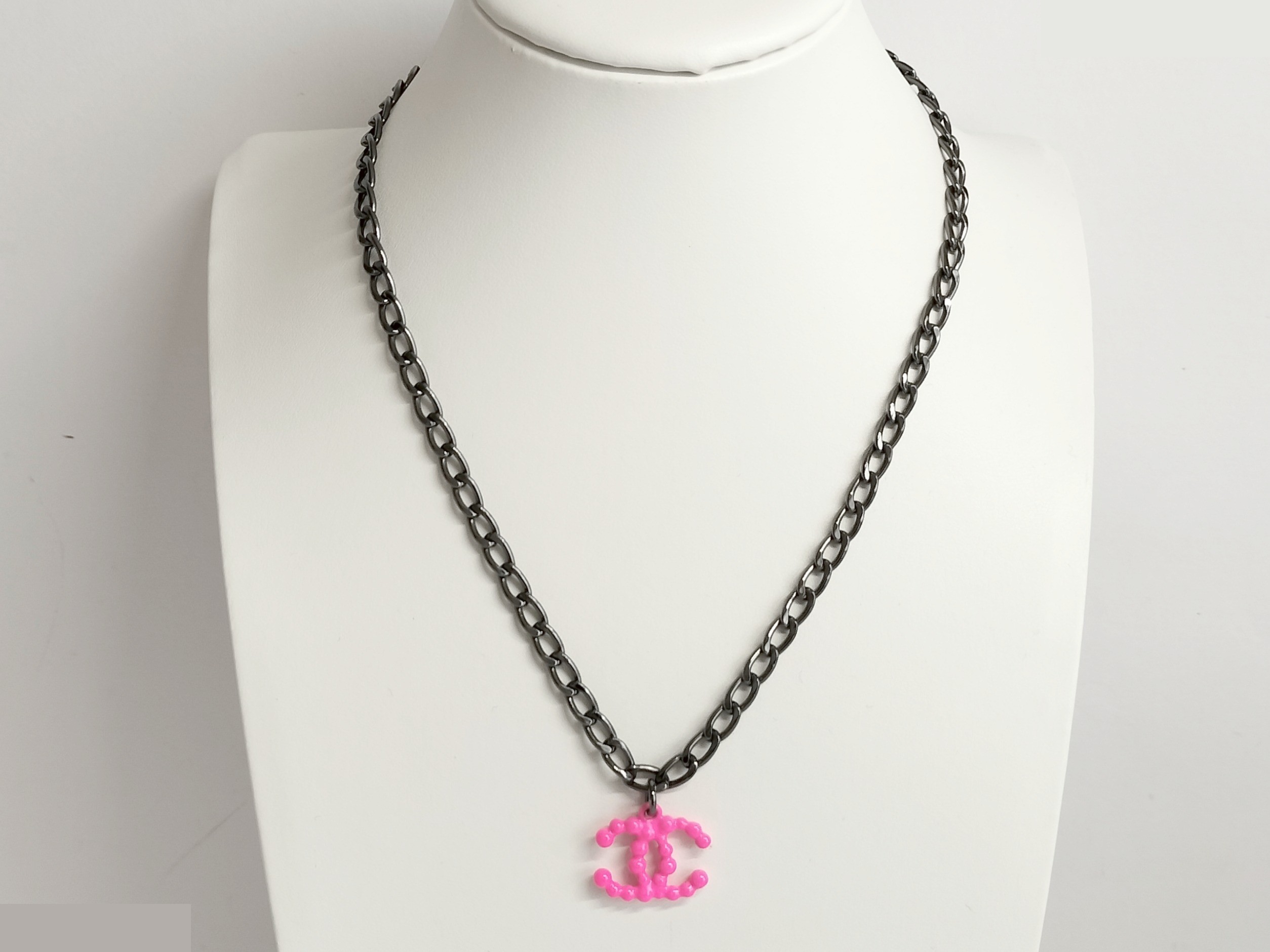 Coco Pink Silver Necklace Chain (approx. 42cm) — view 7